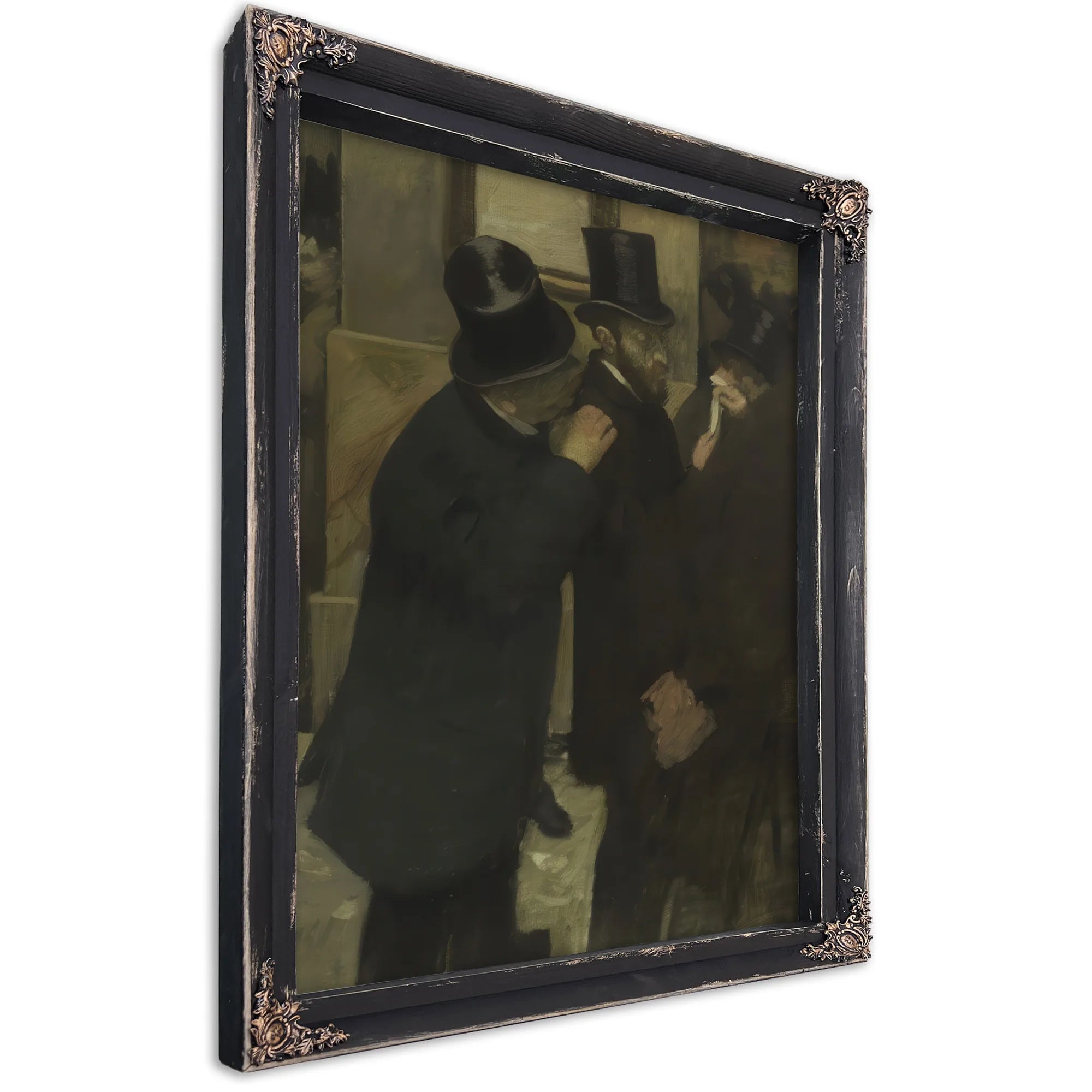 Portraits At The Stock Exchange 2 By Edgar Degas Fine Art Print