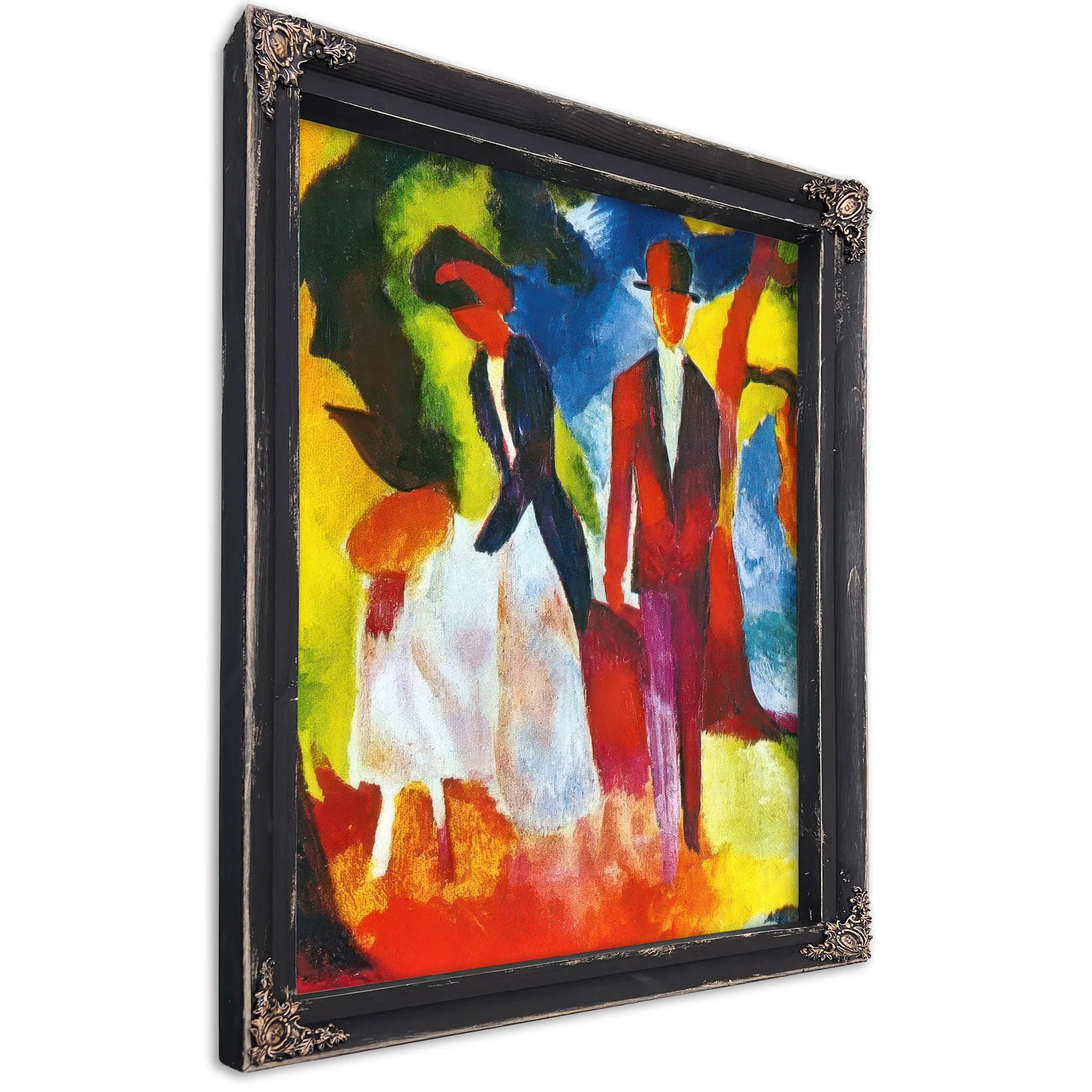 People At The Blue Lake By August Macke Fine Art Print