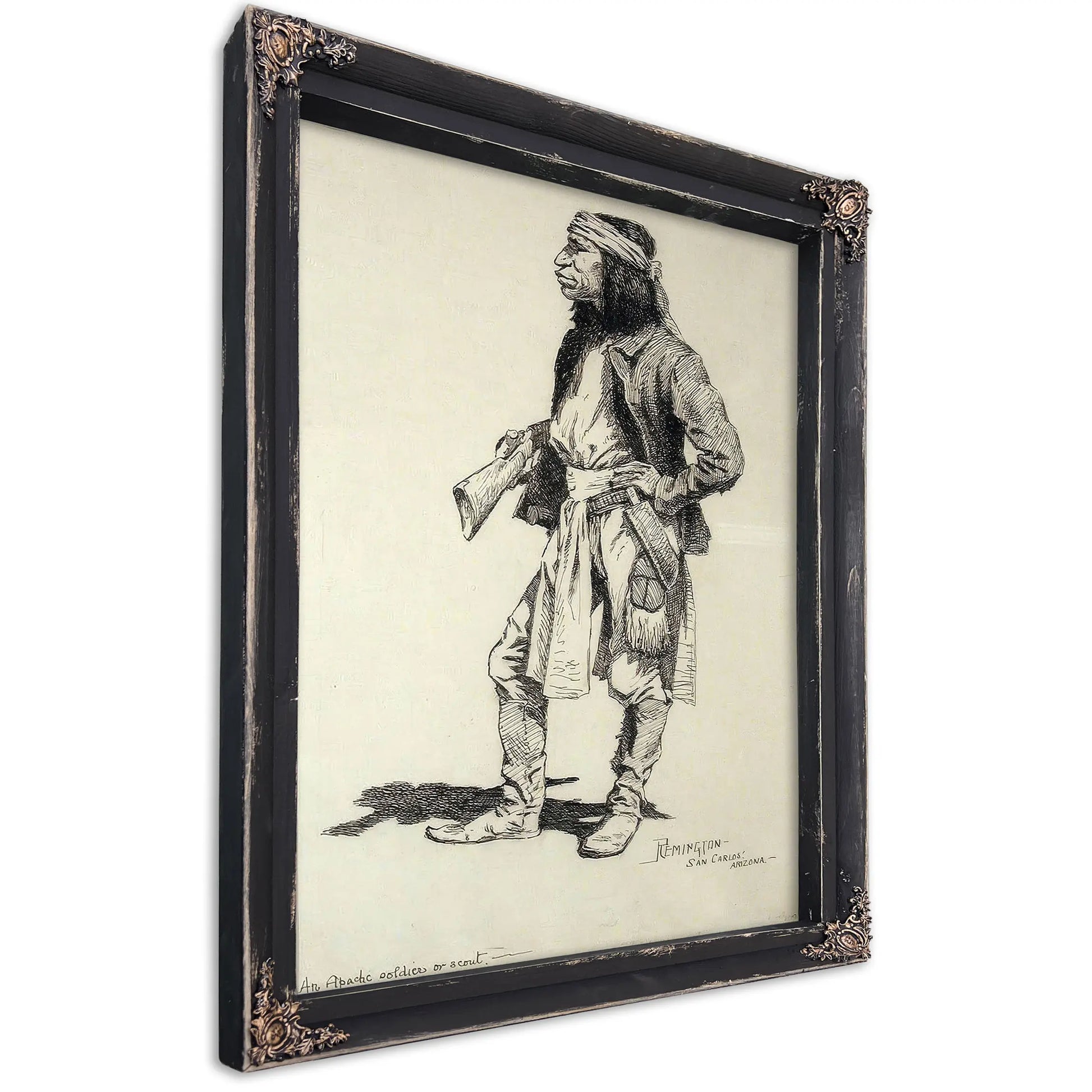 An Apache Soldier Or Scout  by Frederic Remington