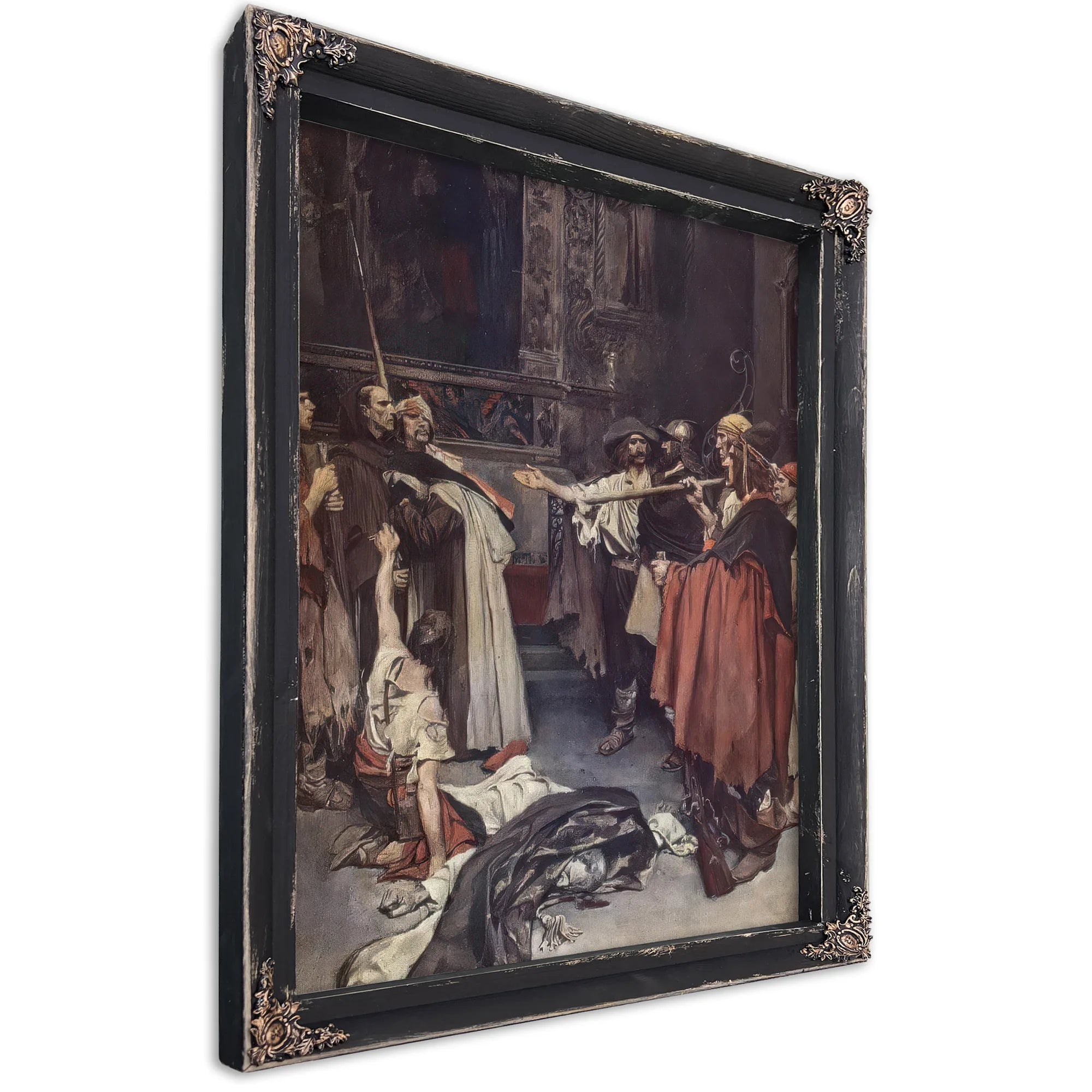 On The Edge Of The Ring Guardded Stood Brother Bartholome And The Carmellte By Howard Pyle Fine Art Print