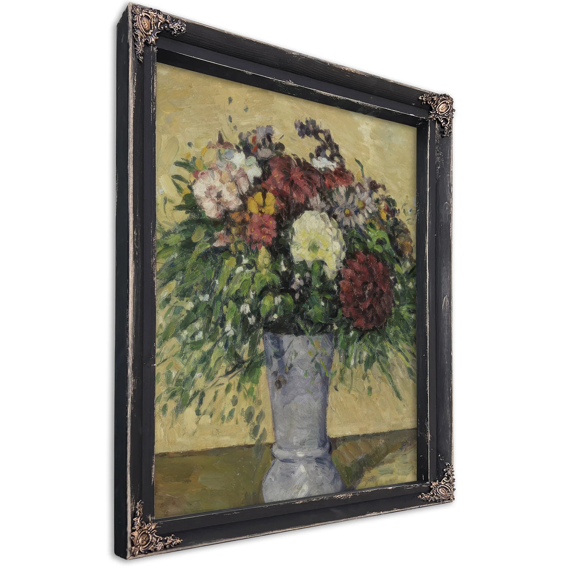Bouquet Of Flowers In A Vase By Paul Cezanne Fine Art Print
