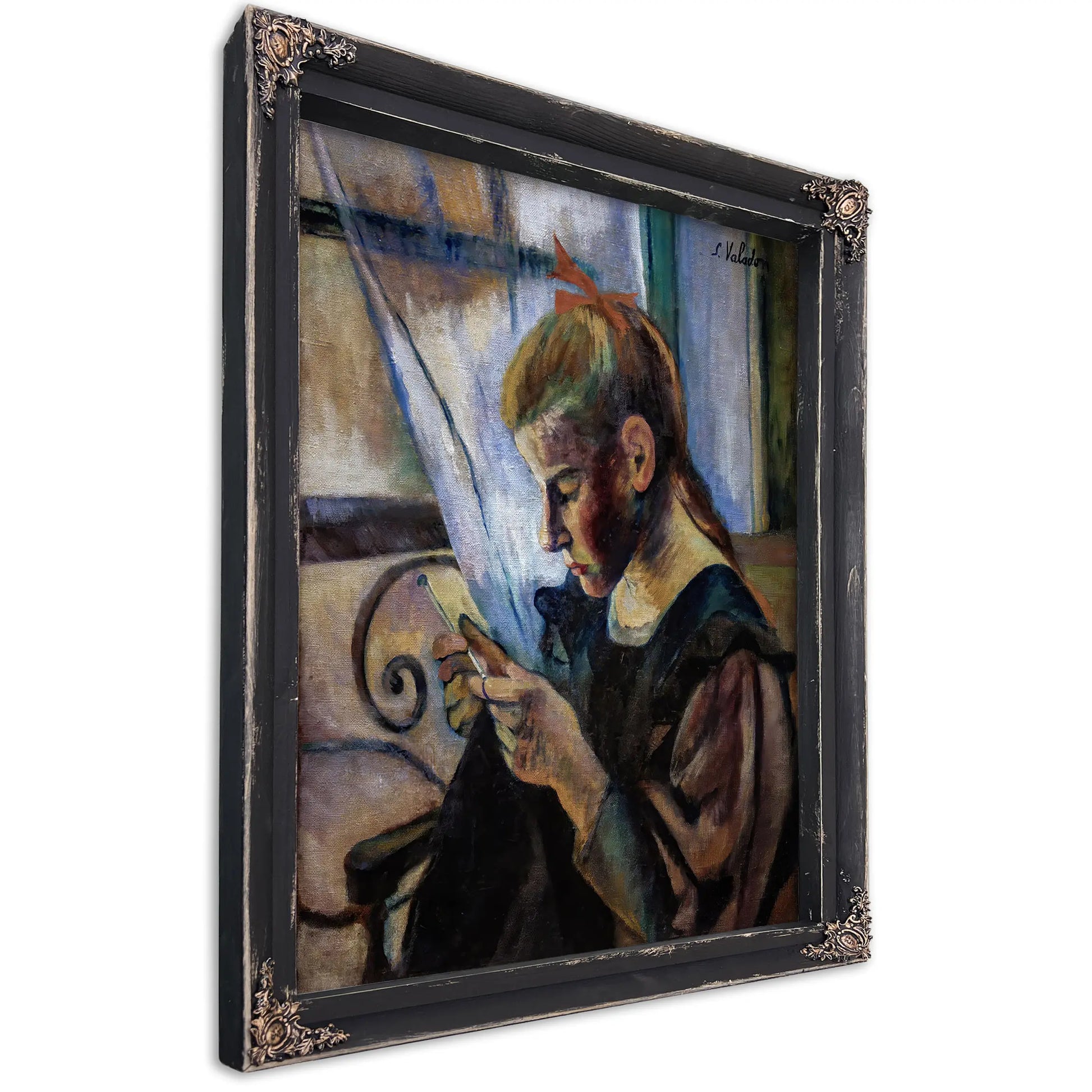 Jeune Femme Faisant Du Crochet Par Centre Pompidou by Suzanne Valadon