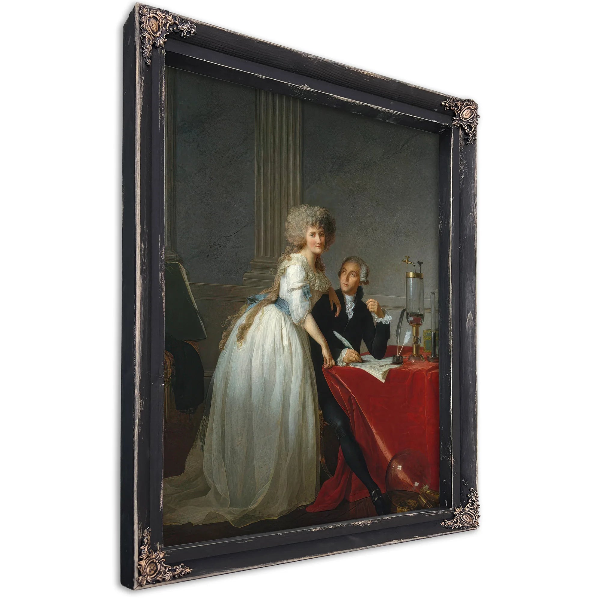 Antoine Laurent Lavoisier And His Wife Marie Anne Pierrette Paulze By Jacques Louis David Fine Art Print