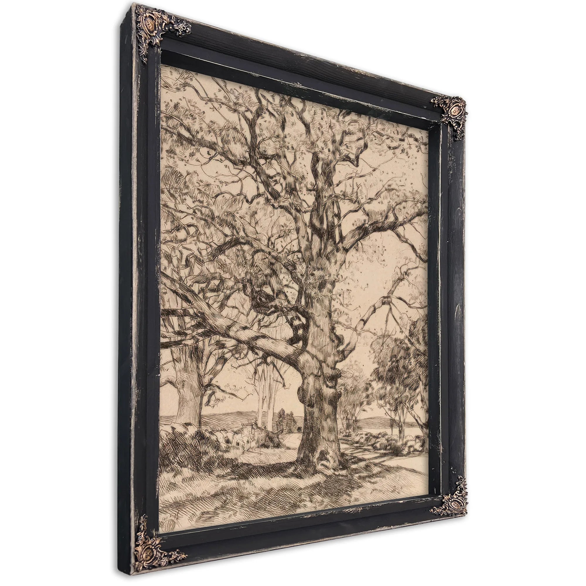 Wayside Inn Oaks In Spring By Childe Hassam Fine Art Print