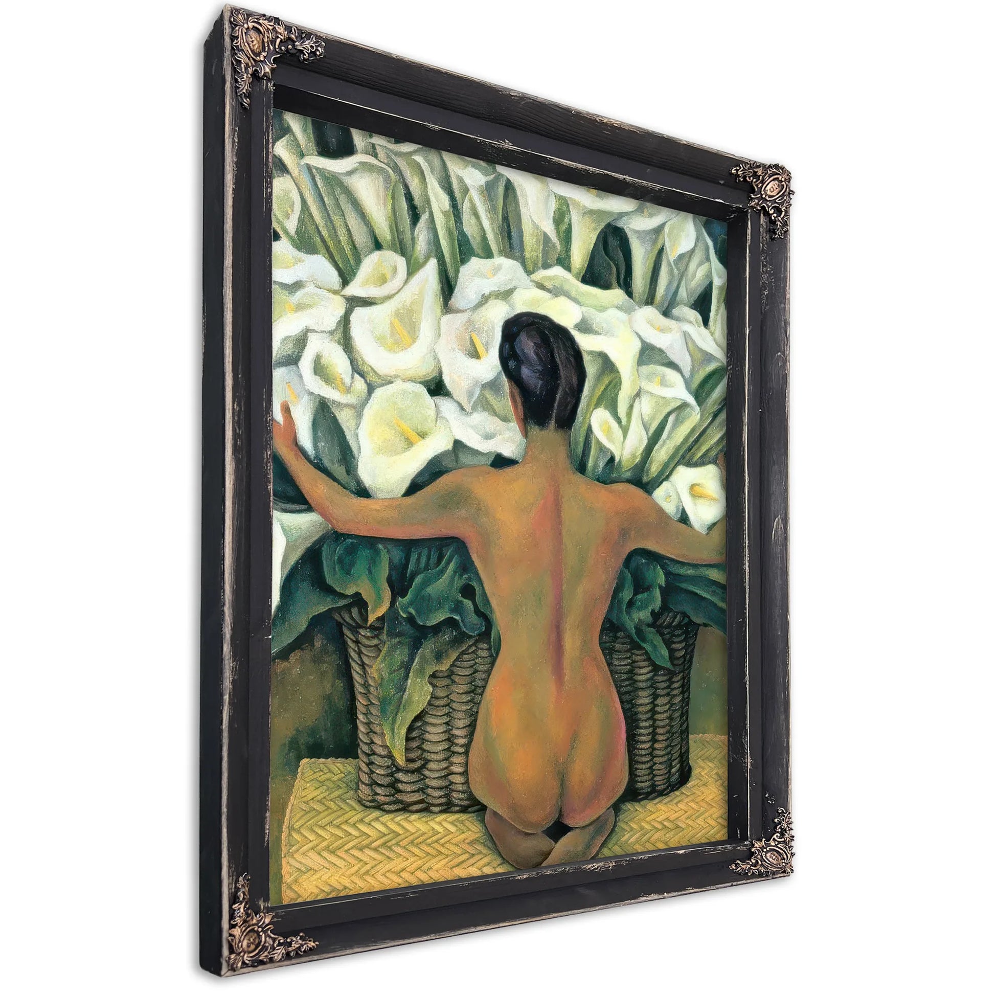 Nude With Calla Lilies By Diego Rivera Fine Art Print