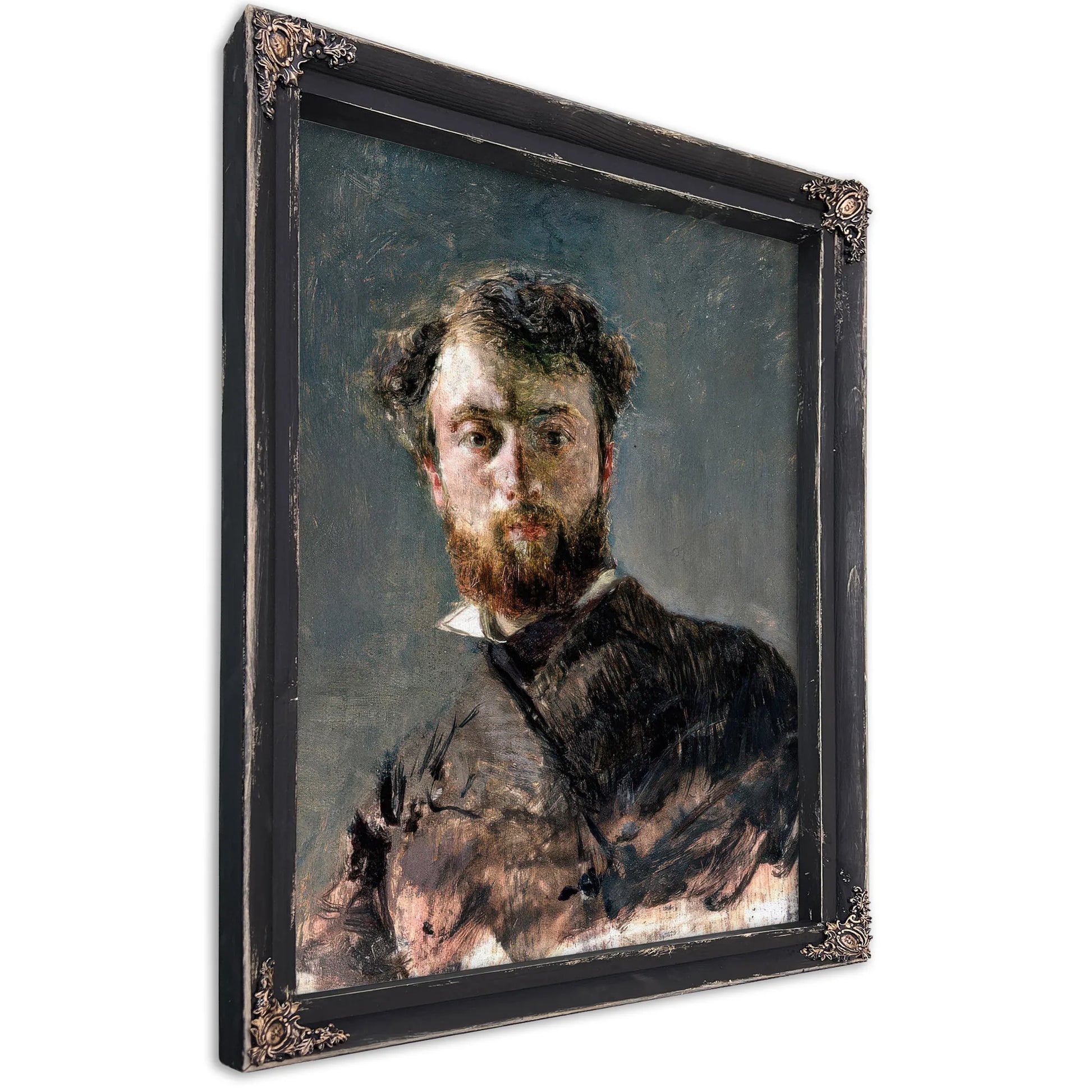 Self Portrait By Antonio Mancini Fine Art Print