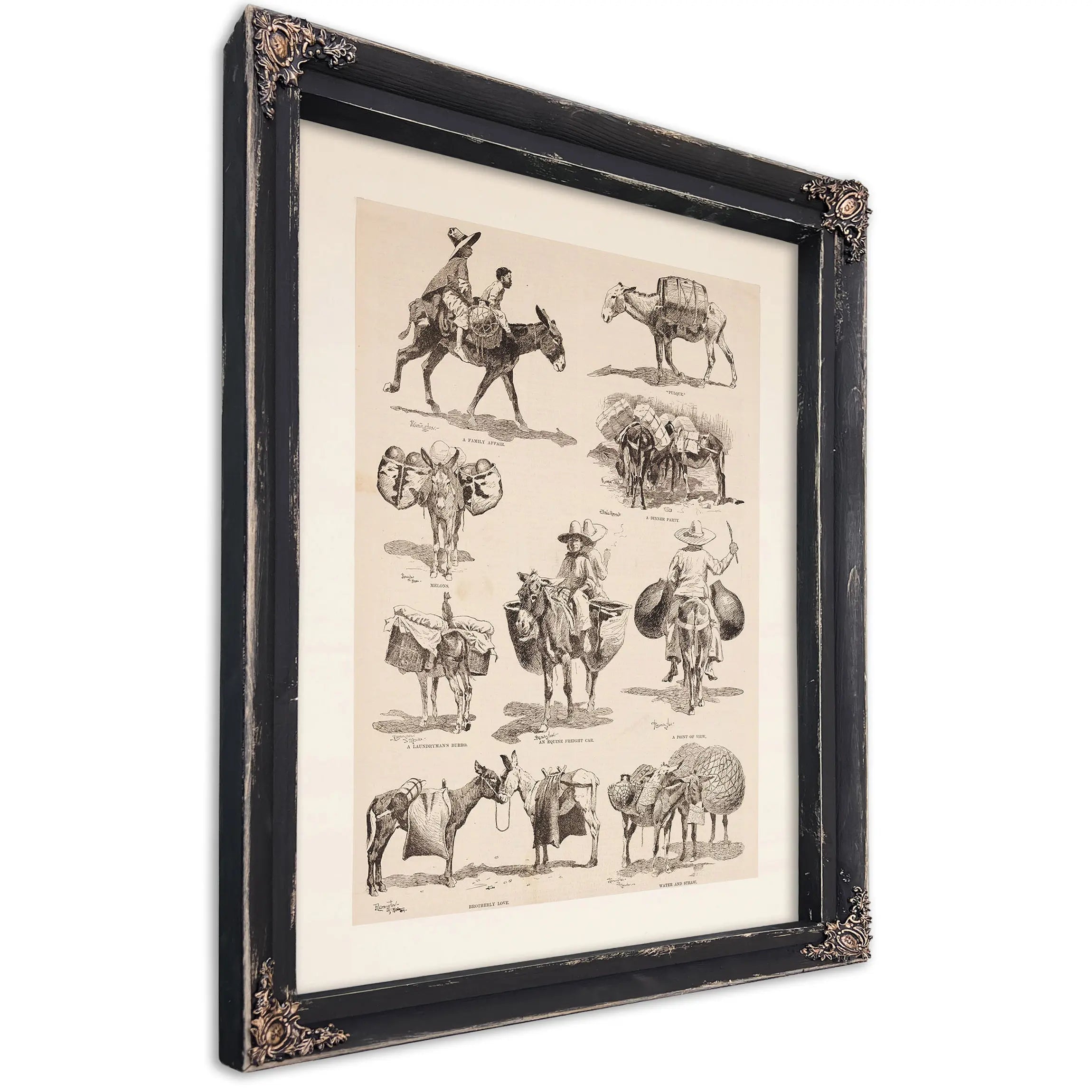 Mexican Burros by Frederic Remington