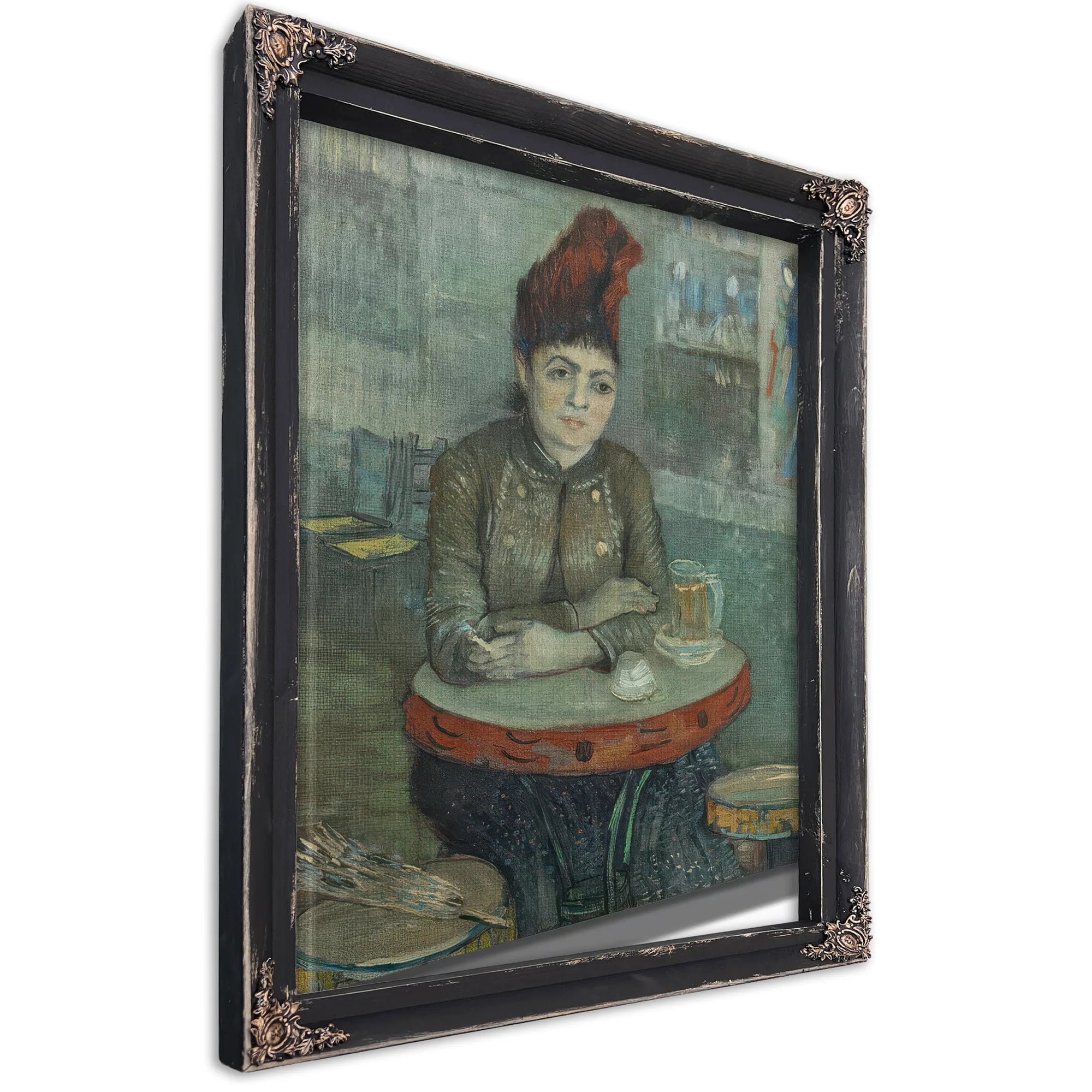 In The Cafe Agostina Segatori In Le Tambourin By Vincent Van Gogh Fine Art Print