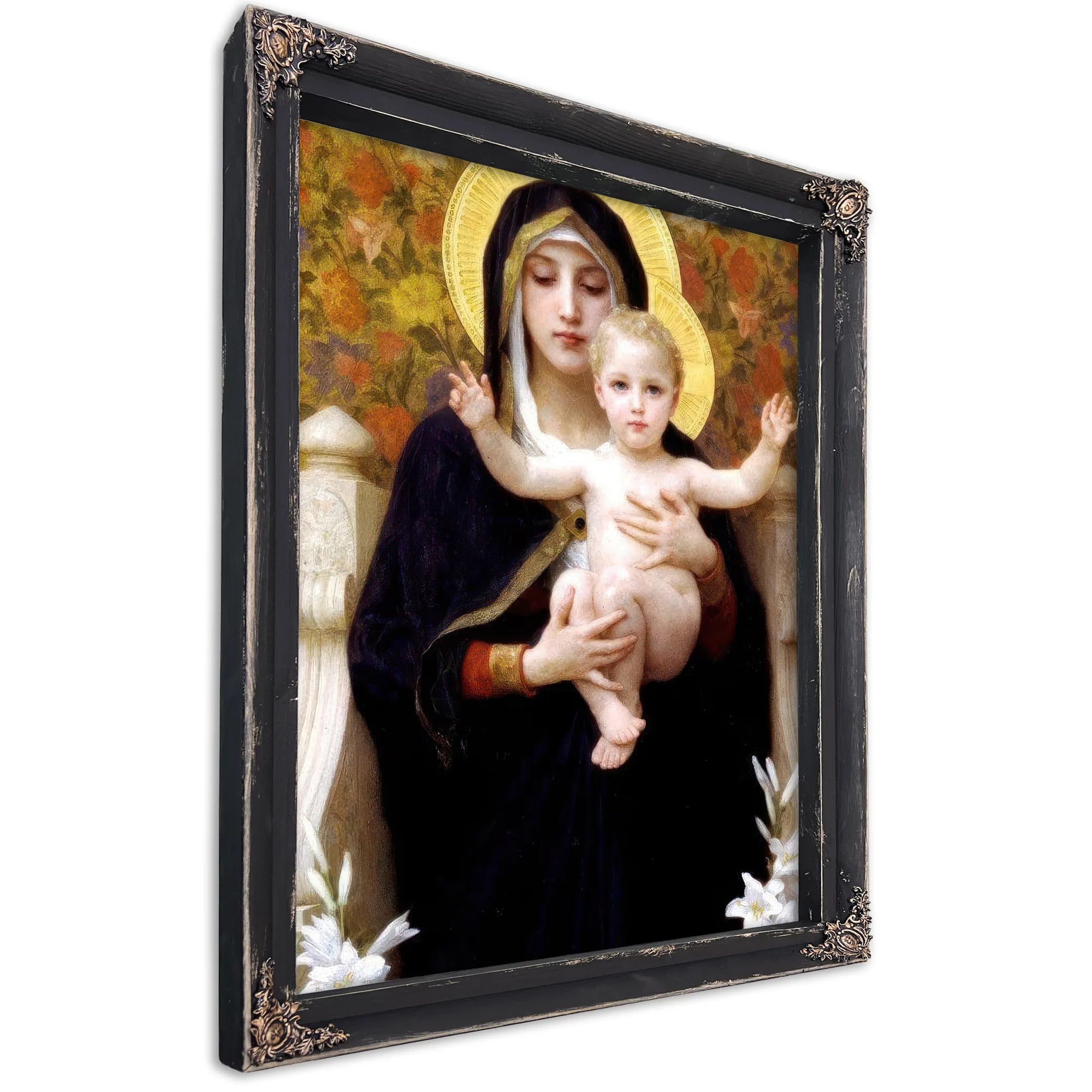The Madonna Of The Lilies 1899 By William Adolphe Bouguereau Fine Art Print
