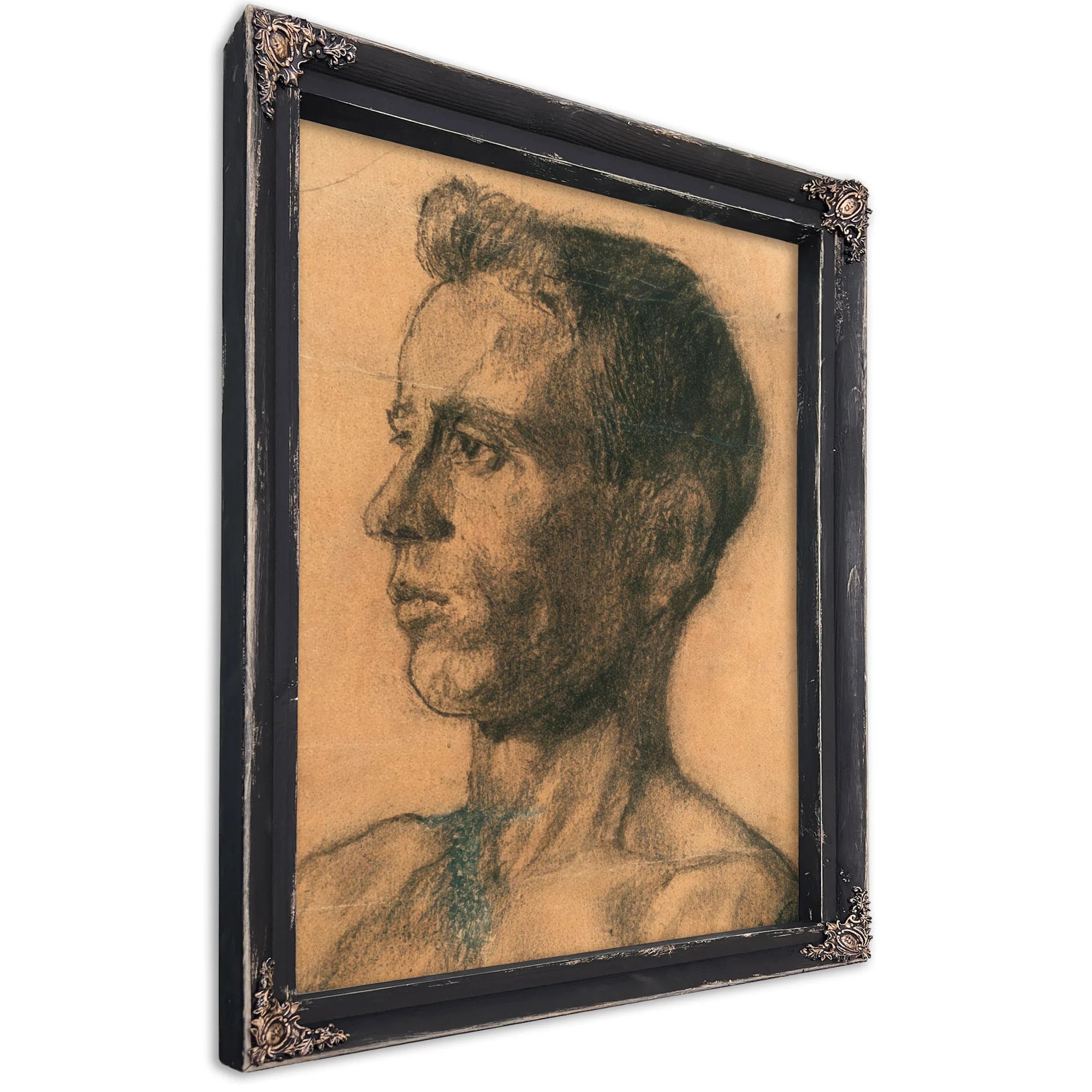 Study Young Man's Head By Nicolai Astrup Fine Art Print