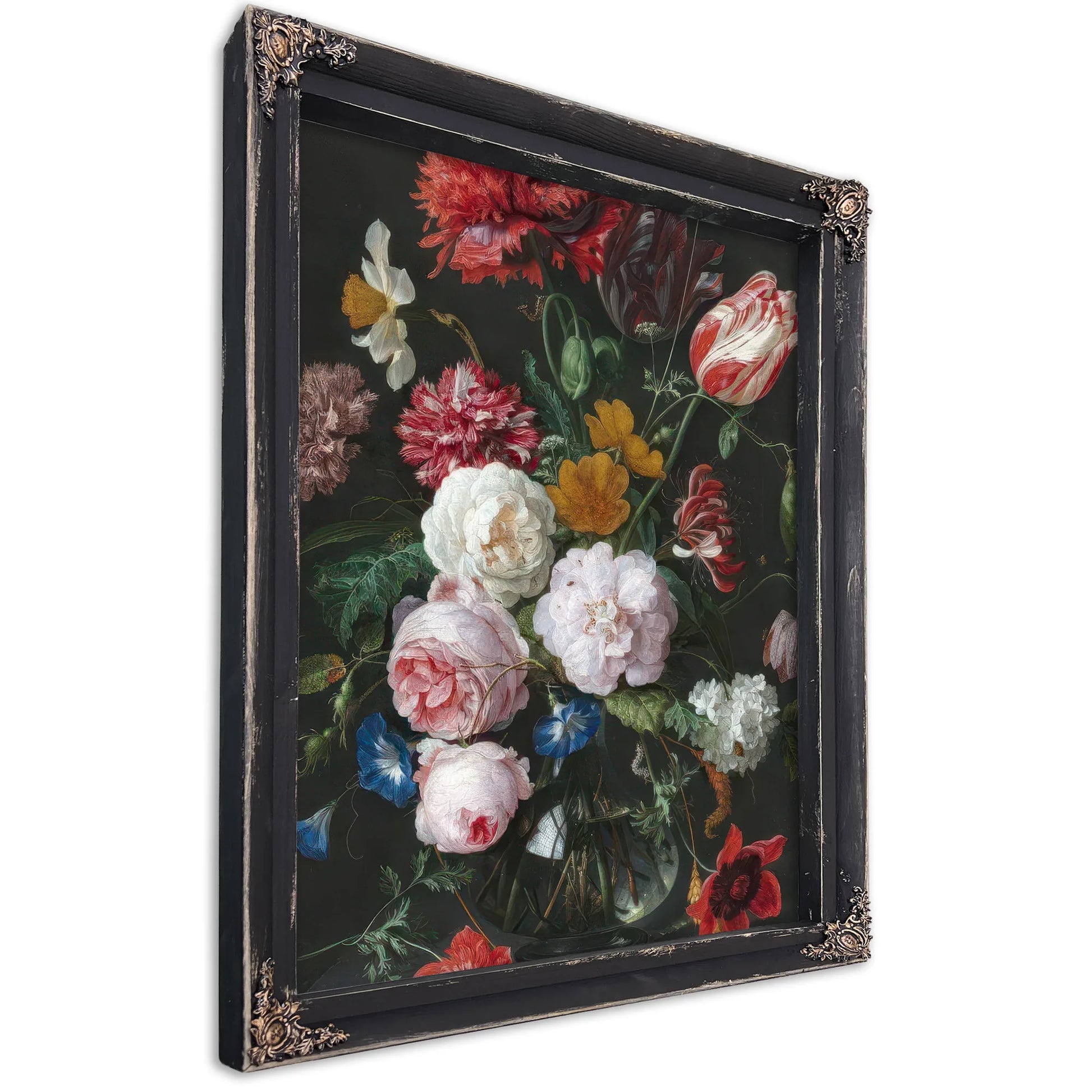 Still Life With Flowers In A Glass Vase By Jan Davidsz De Heem Fine Art Print