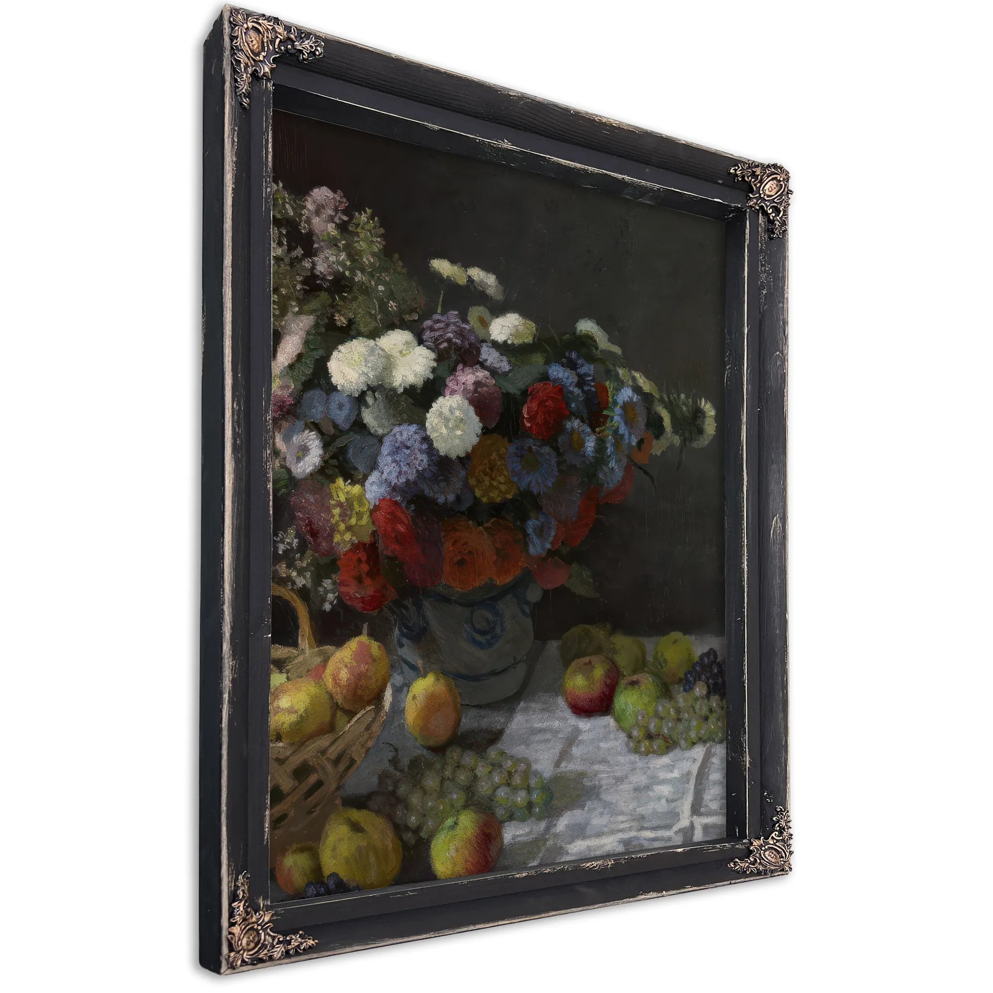 Still Life With Flowers And Fruit By Claude Monet Fine Art Print