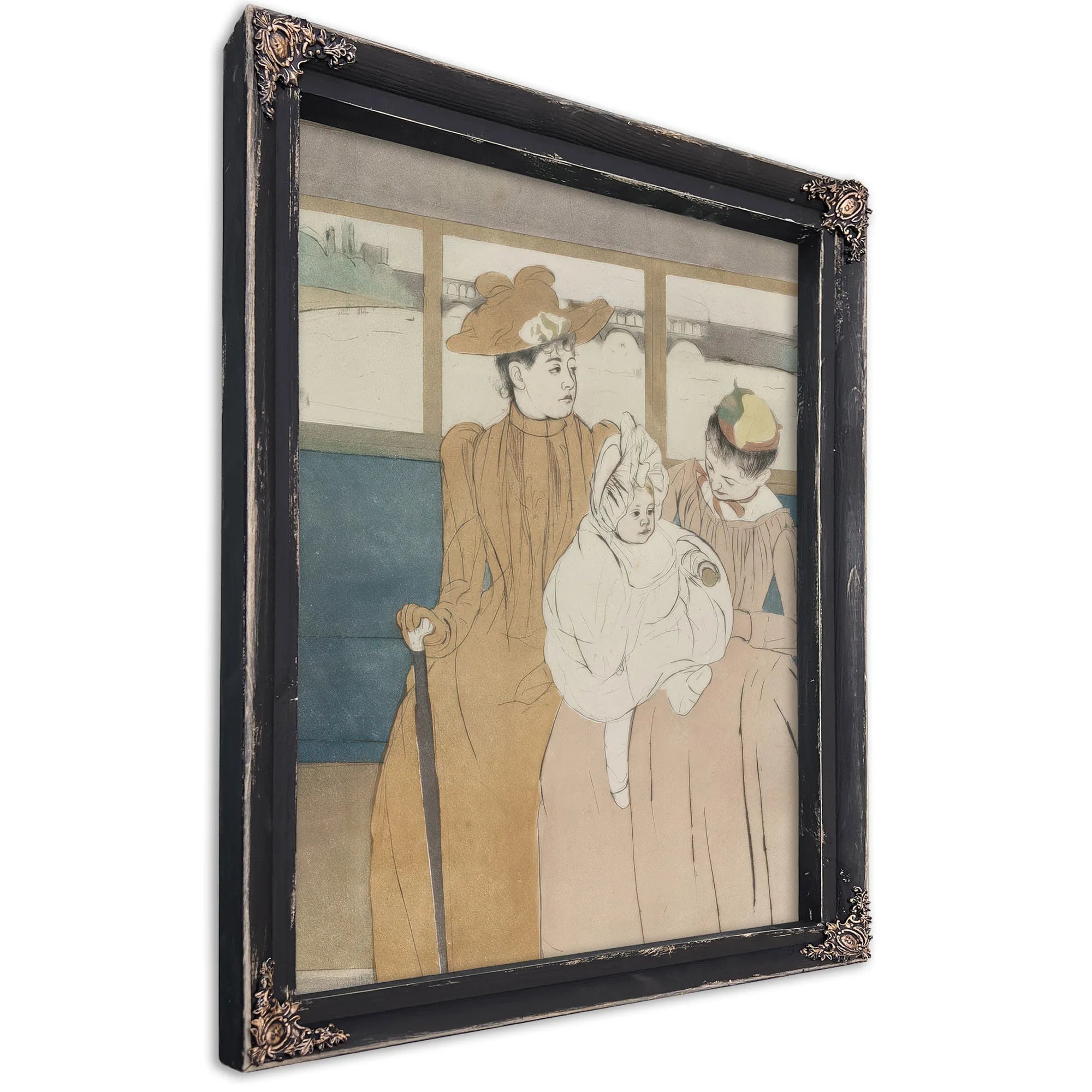 In The Omnibus By Mary Cassatt Fine Art Print