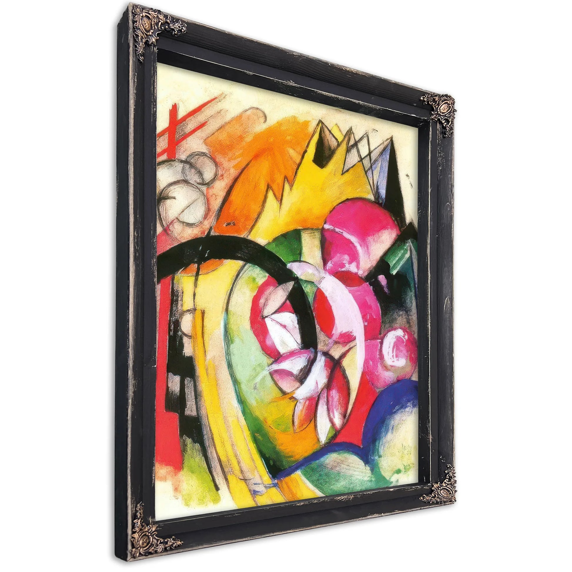 Coloured Flowers By Franz Marc Fine Art Print
