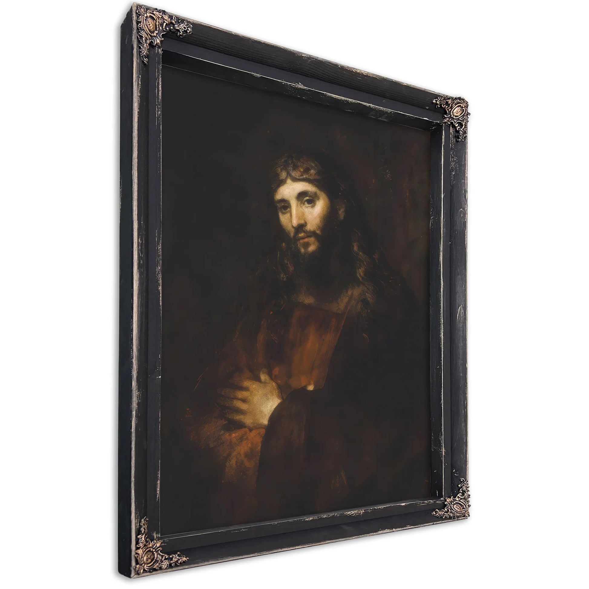 Christ With Arms Folded By Rembrandt Fine Art Print