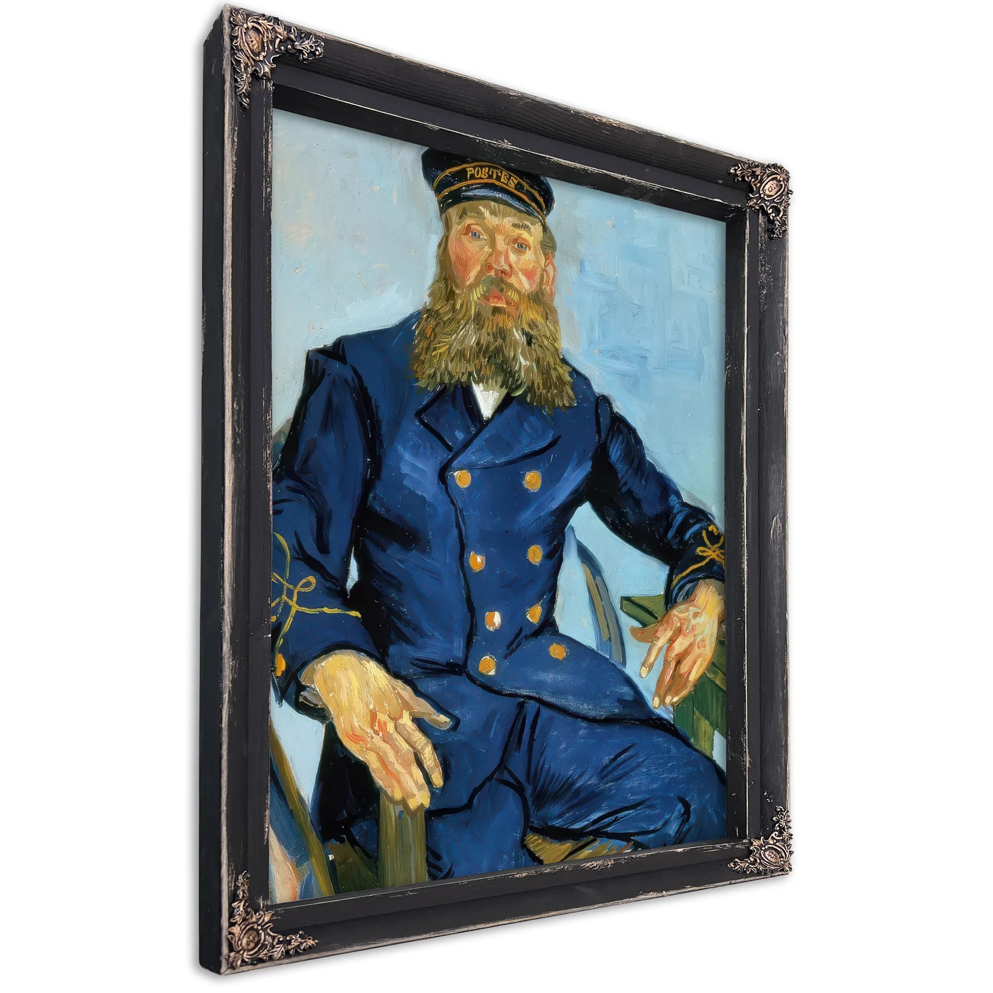 Portrait Of The Postman Joseph Roulin By Vincent Van Gogh Fine Art Print
