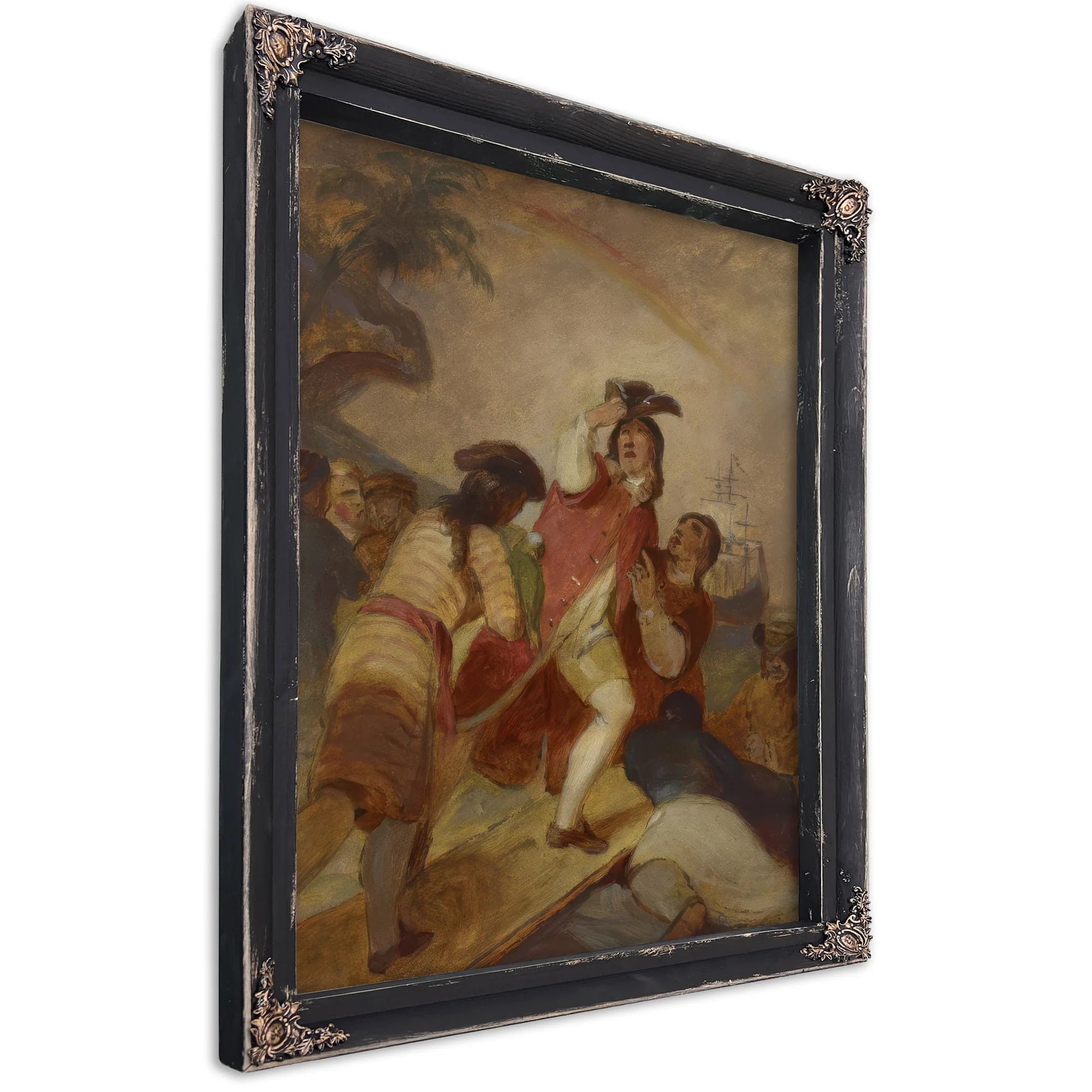 Robinson Crusoe And His Man Friday Leave The Island By Thomas Sully Fine Art Print