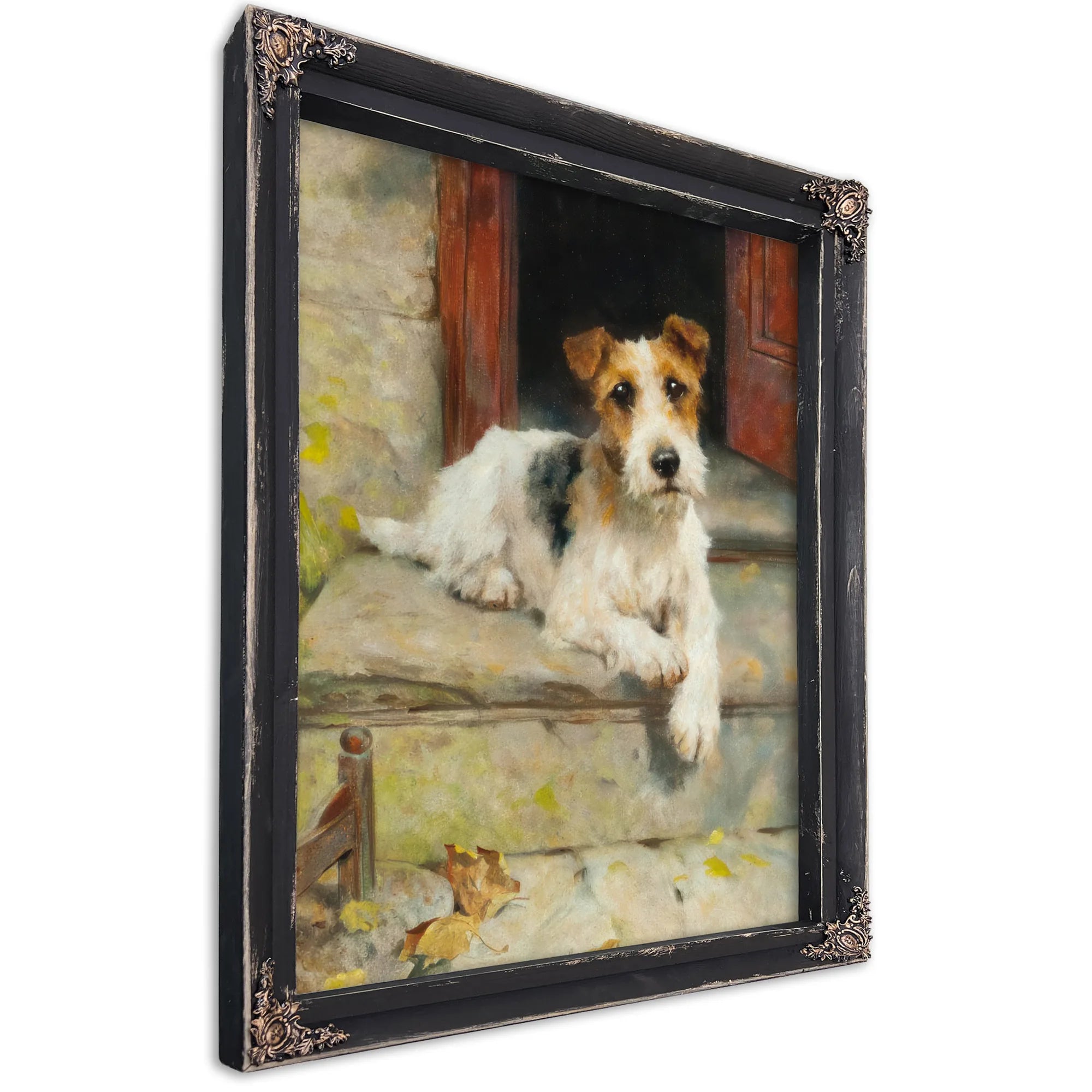 Waiting For Master A Wire Coated Fox Terrier By Arthur Wardle Fine Art Print