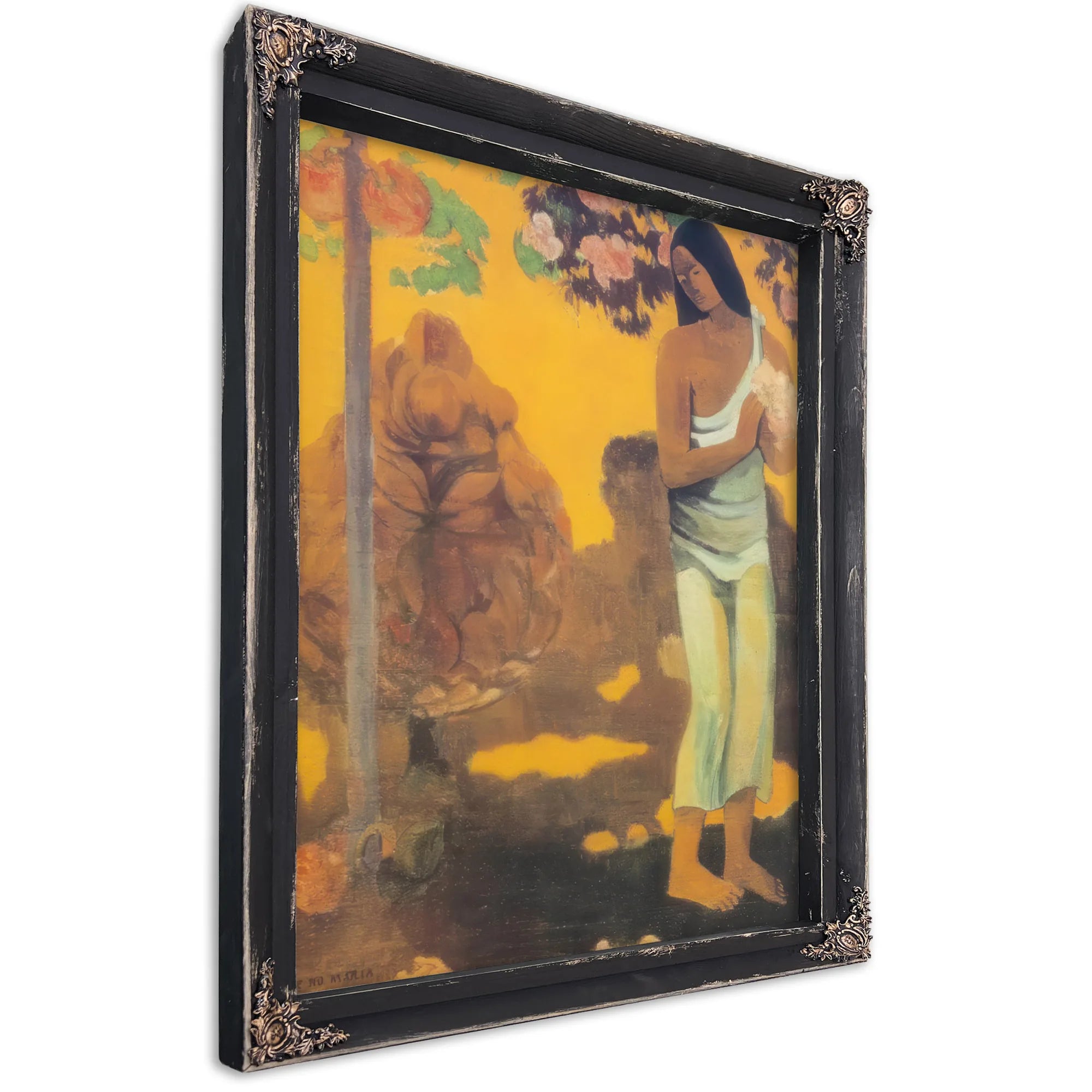 Te Avae No Maria ( The Month Of Mary) Or Woman Carrying Flowers By Paul Gauguin Fine Art Print