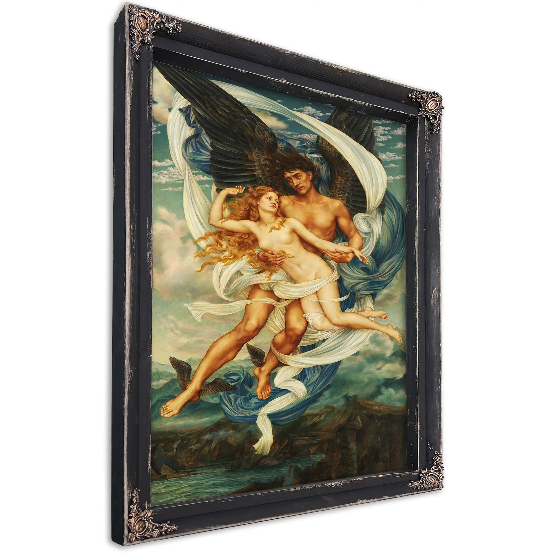 Boreas And Oreithyia by Evelyn De Morgan