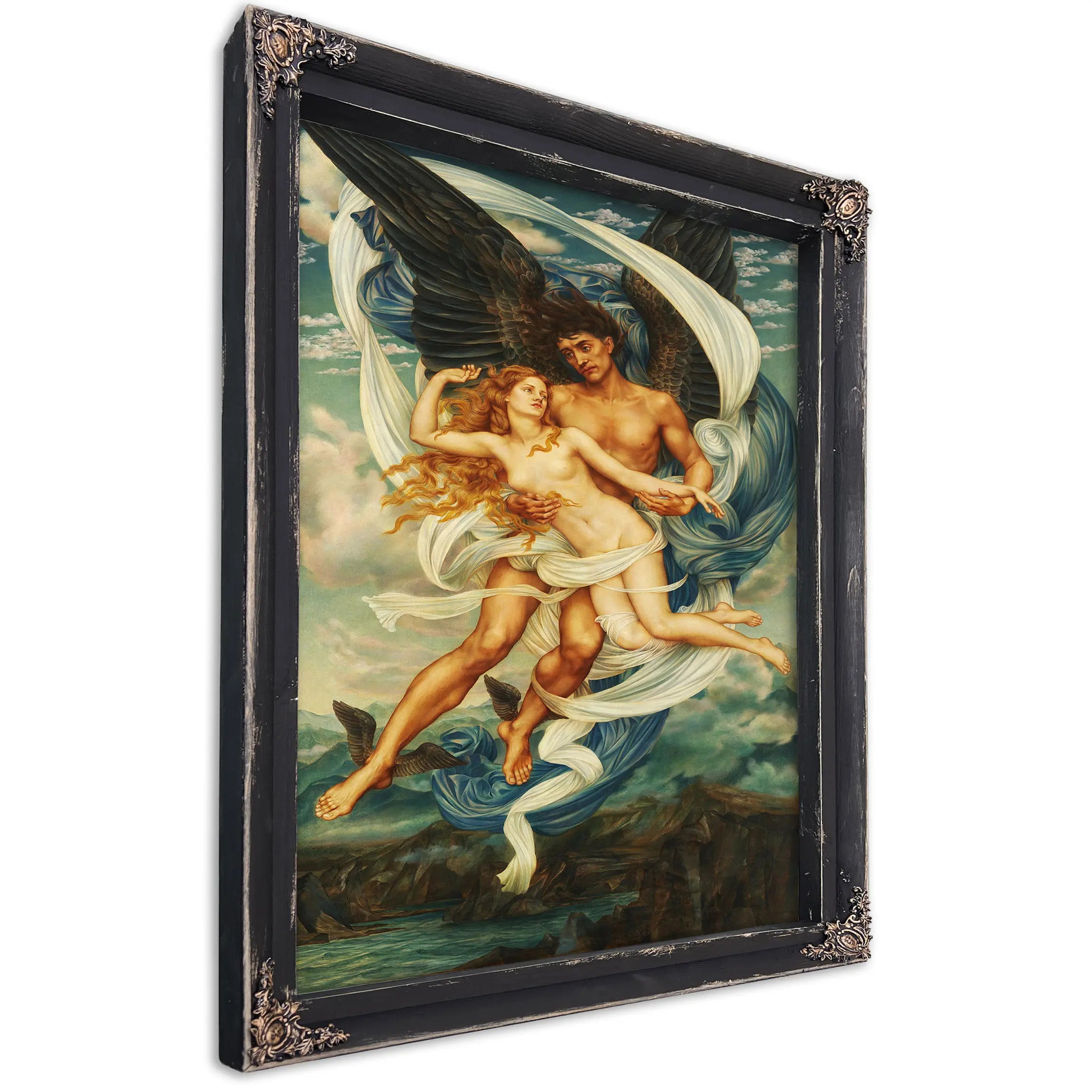 Boreas And Oreithyia by Evelyn De Morgan