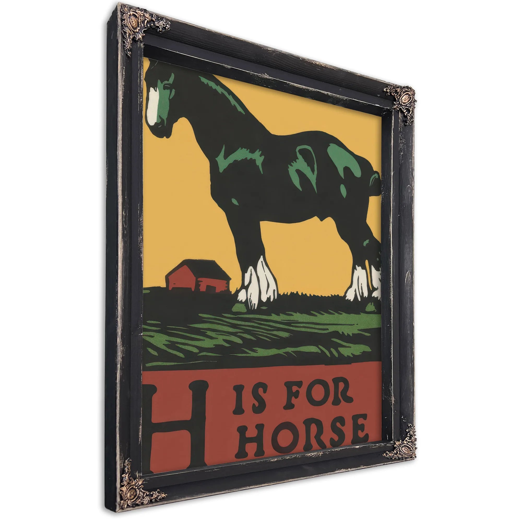 Alphabet H Is For Horse By C.B. Falls Fine Art Print
