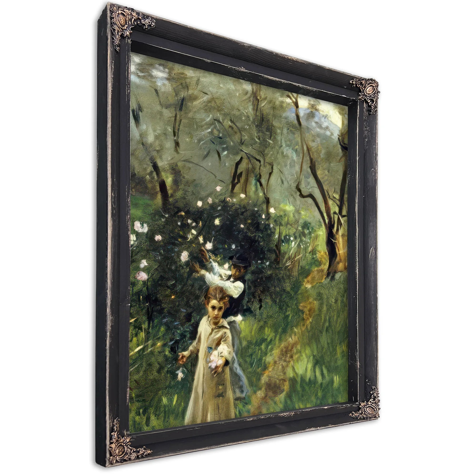 Gathering Flowers At Twilight By John Singer Sargent Fine Art Print