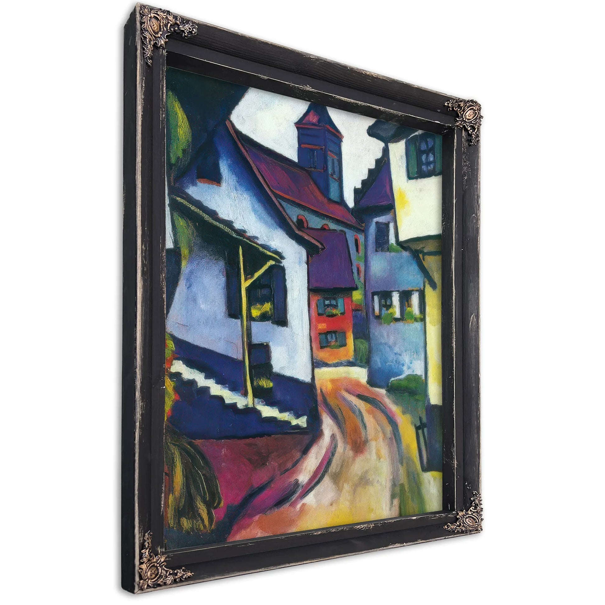 Street And Church In Kandern By August Macke Fine Art Print