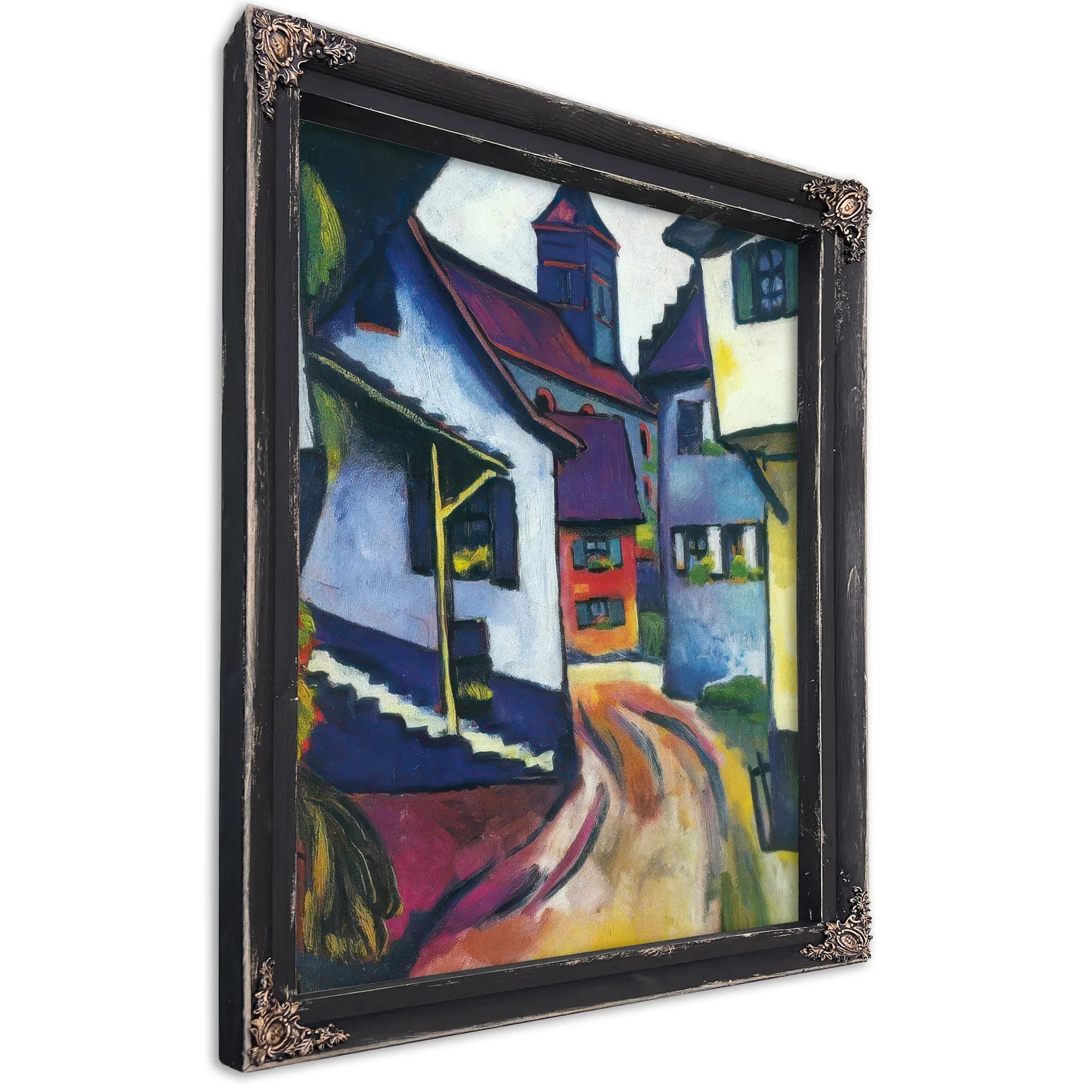 Street And Church In Kandern By August Macke Fine Art Print