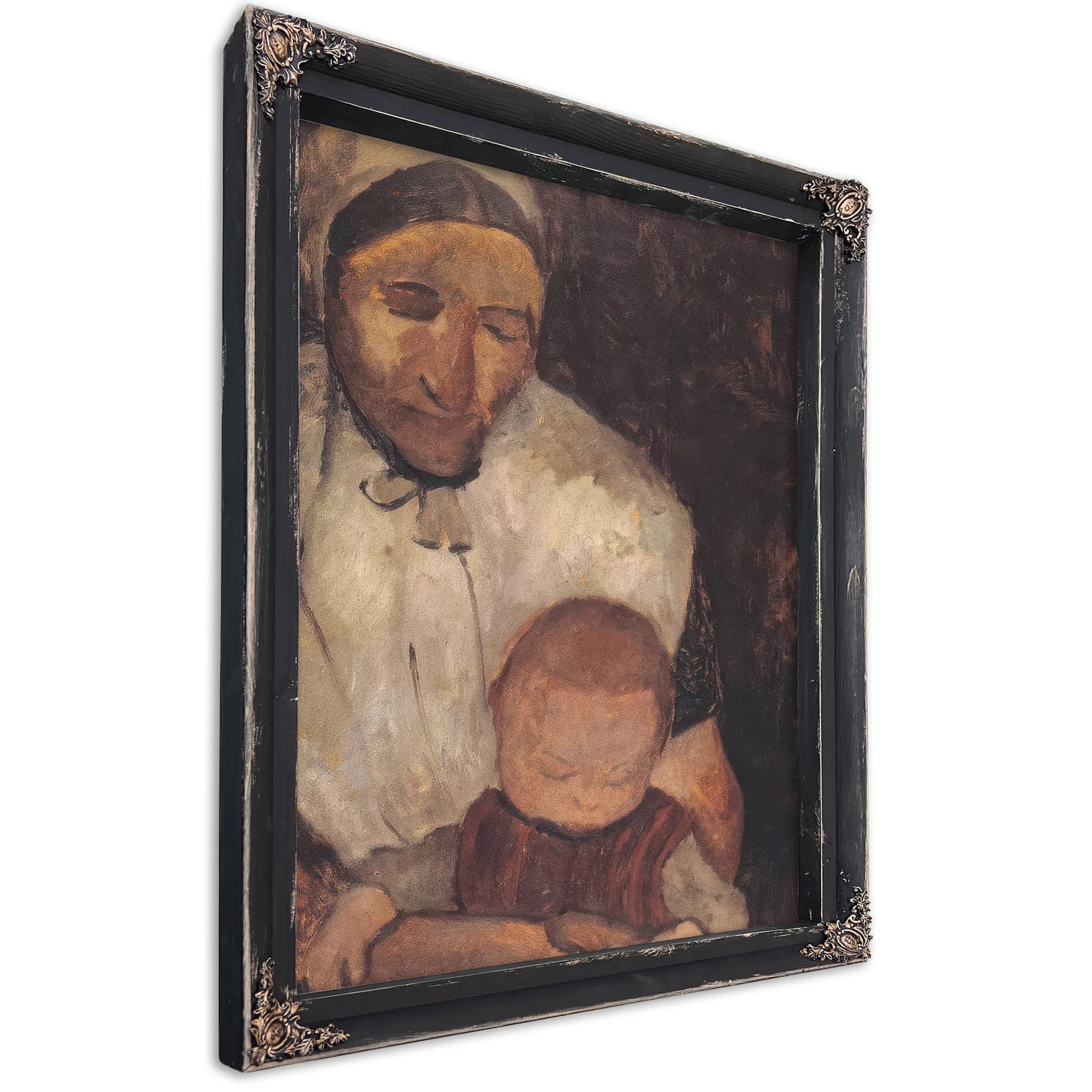 Seated Peasant Woman With Child On Her Lap By Paula Modersohn Becker Fine Art Print