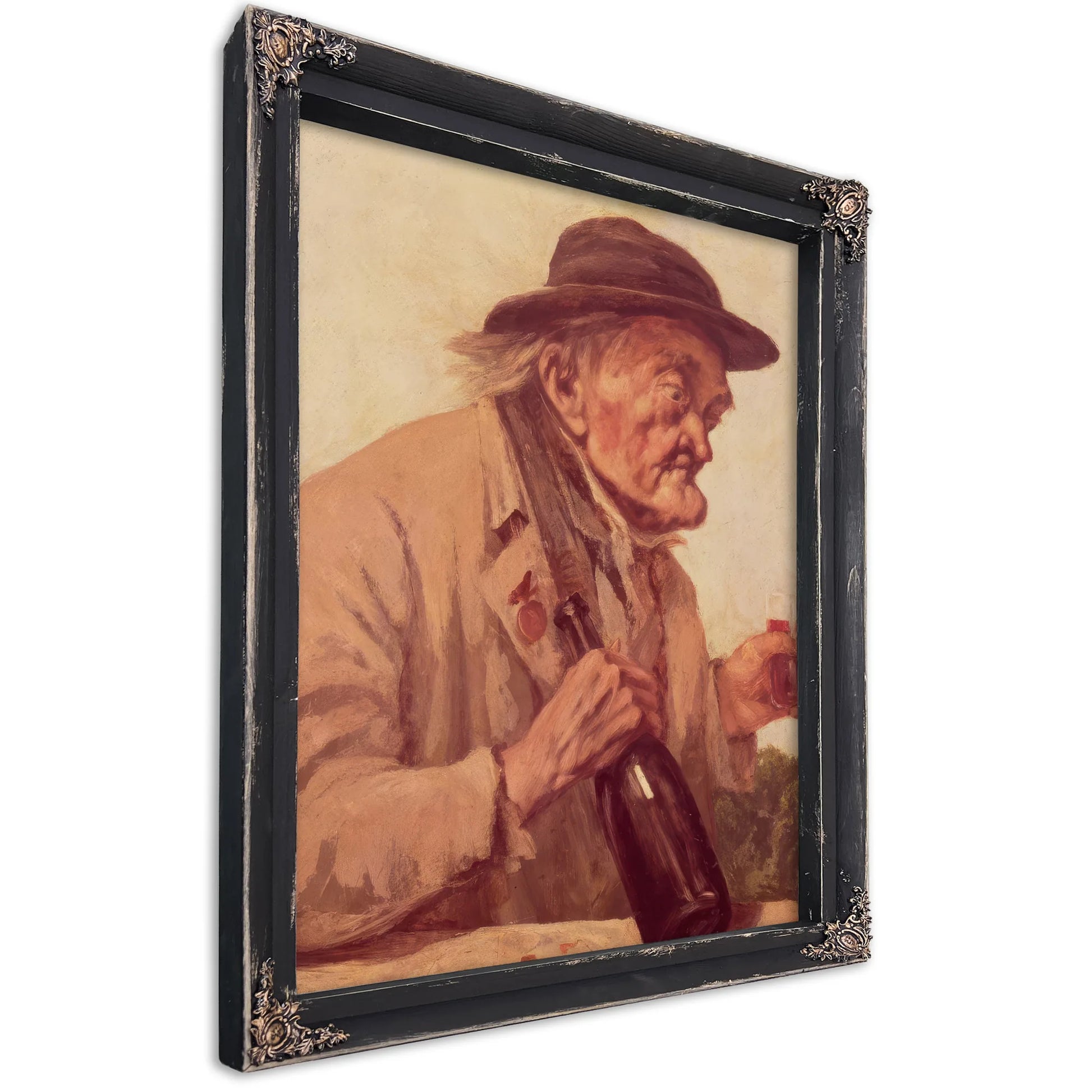 Old Man With A Glass Of Wine By Jean Desire Gustave Courbet Fine Art Print