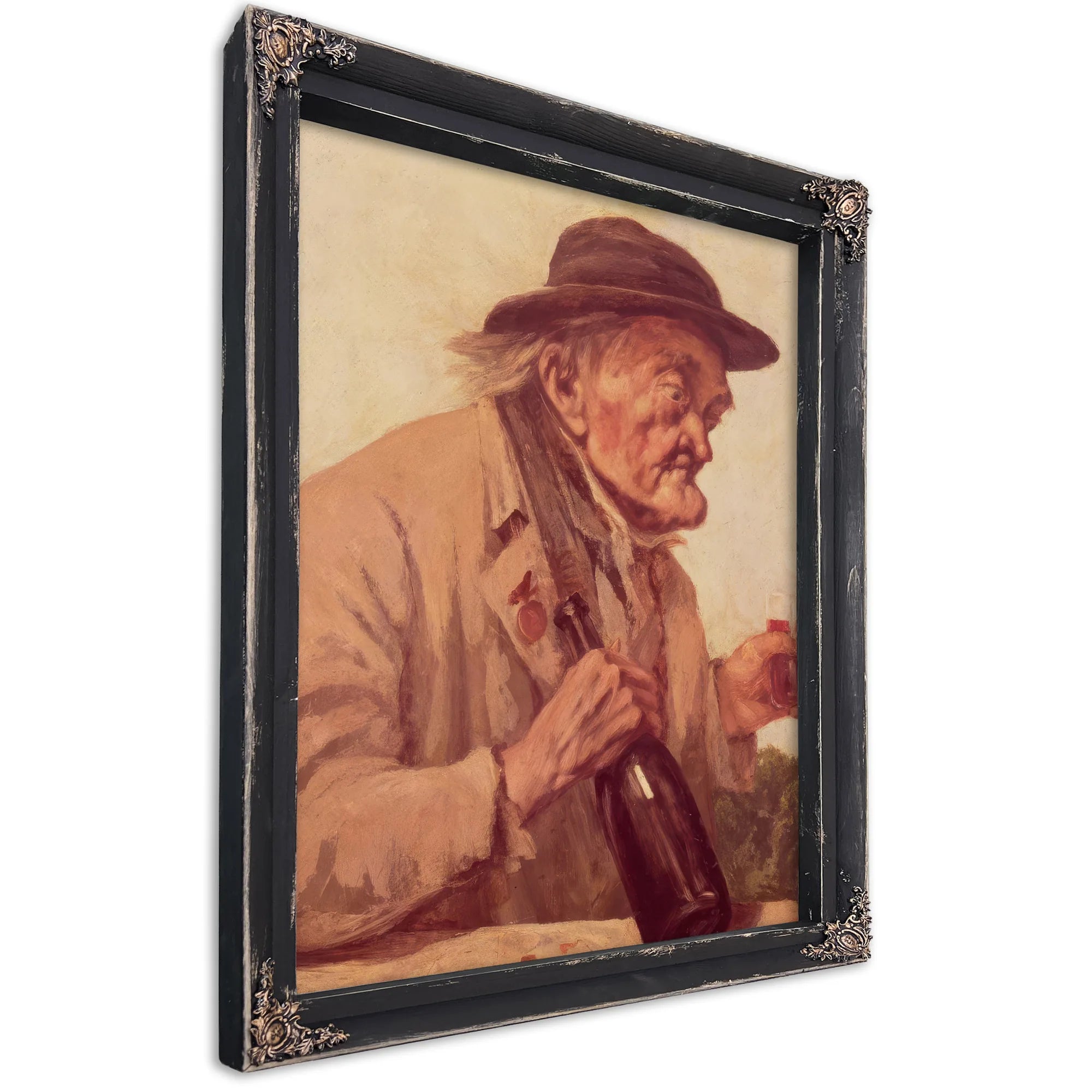 Old Man With A Glass Of Wine By Jean Desire Gustave Courbet Fine Art Print