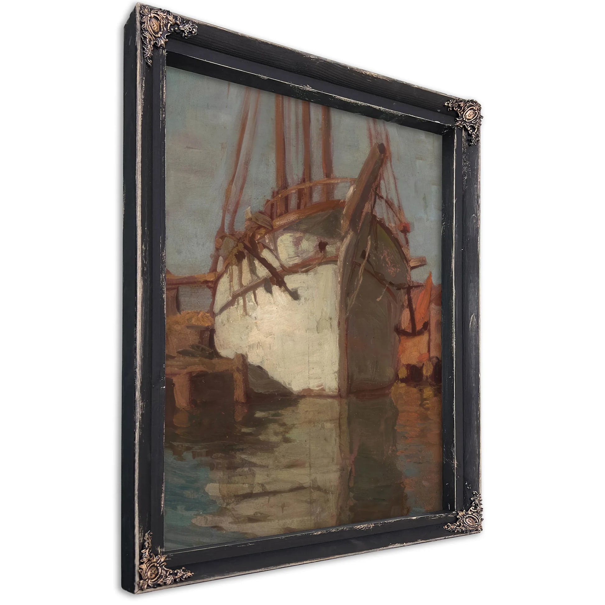 White Sailboat; Sails Descending At Chioggia (Double Sided) By Edgar Payne Fine Art Print