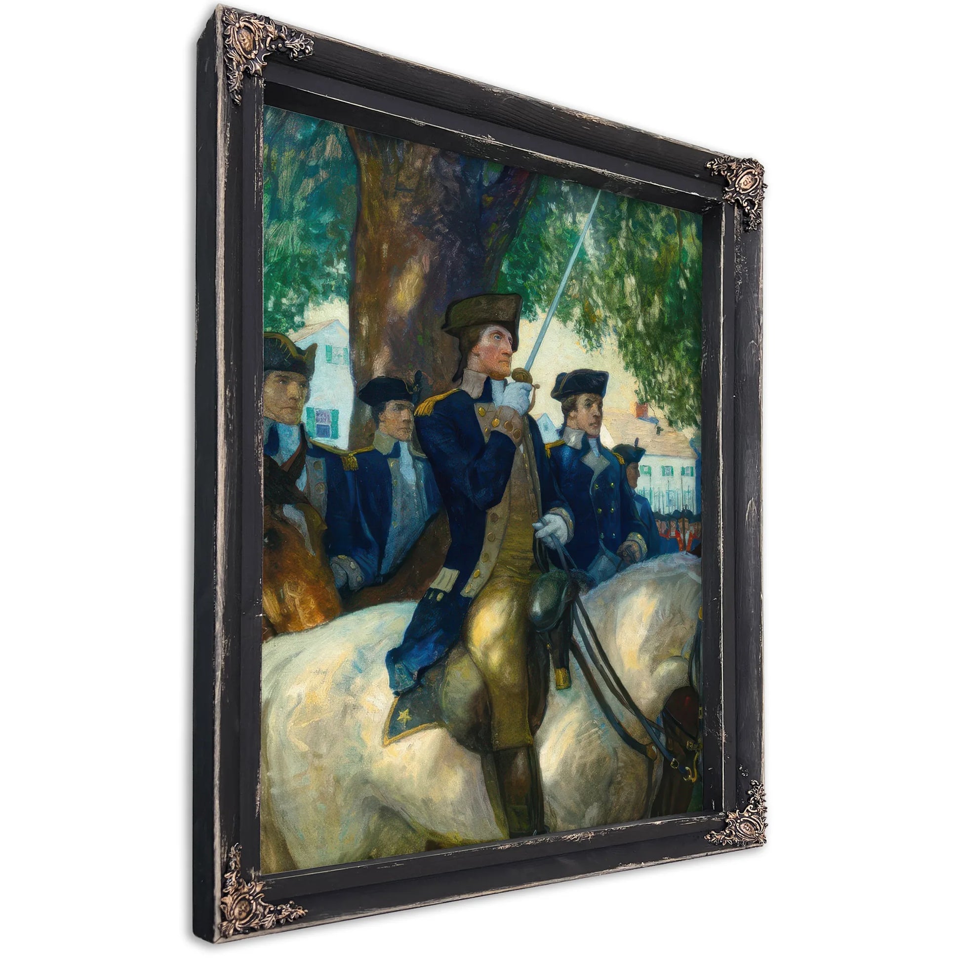 Beginning Of The American Union Washington Salutes The Flag By NC Wyeth Fine Art Print