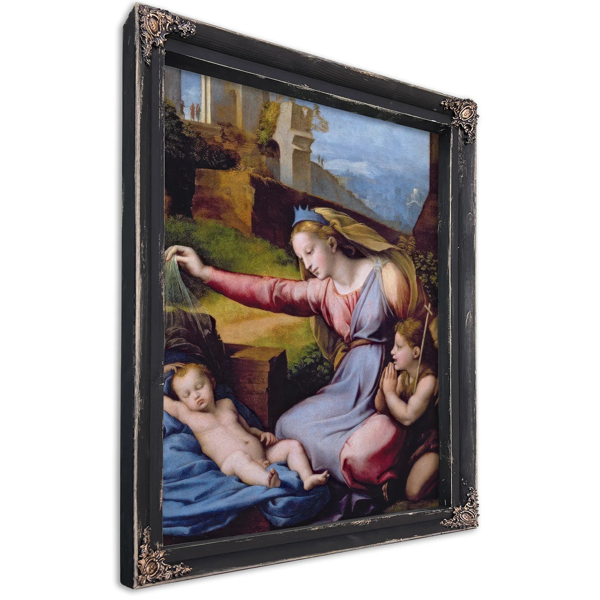 The Madonna Of The Blue Diadem Or The Madonna Of The Veil By Raphael Fine Art Print