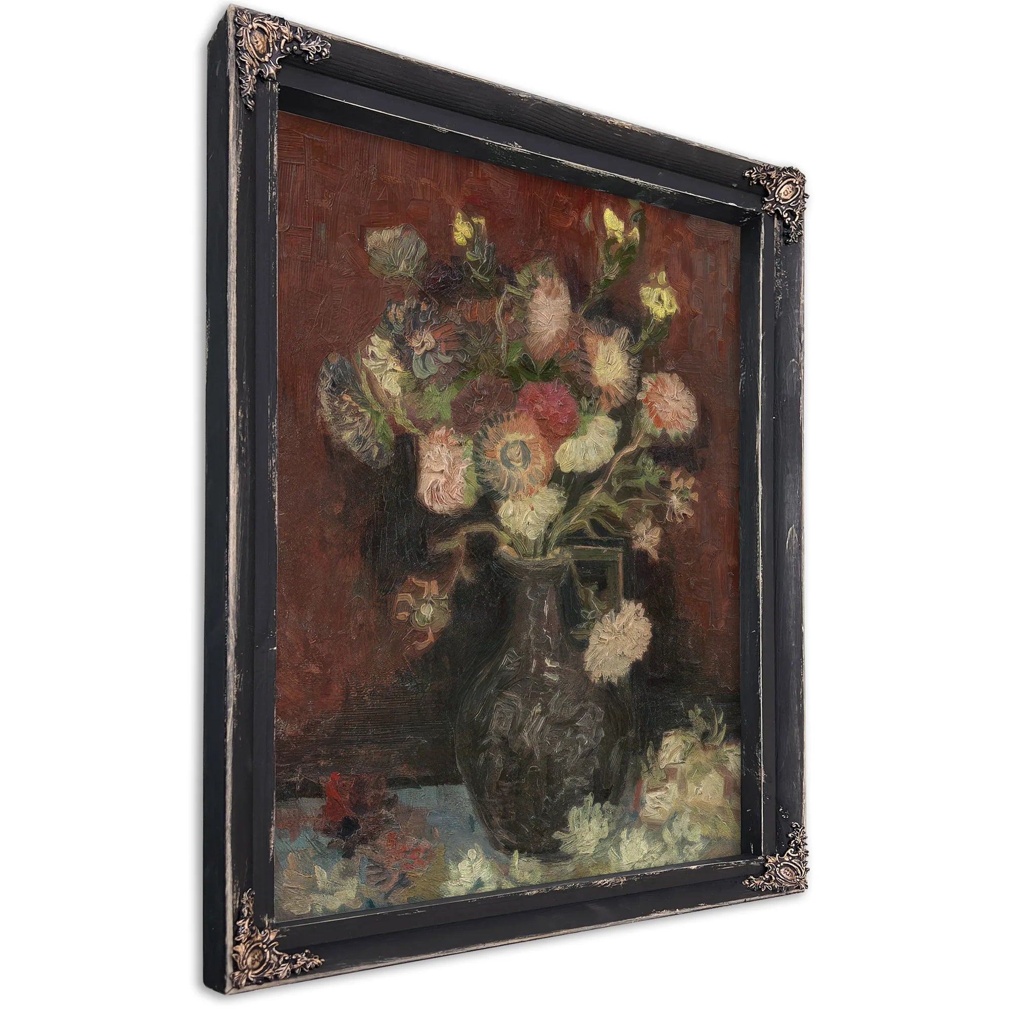 Vase With Autumn Asters By Vincent Van Gogh Fine Art Print