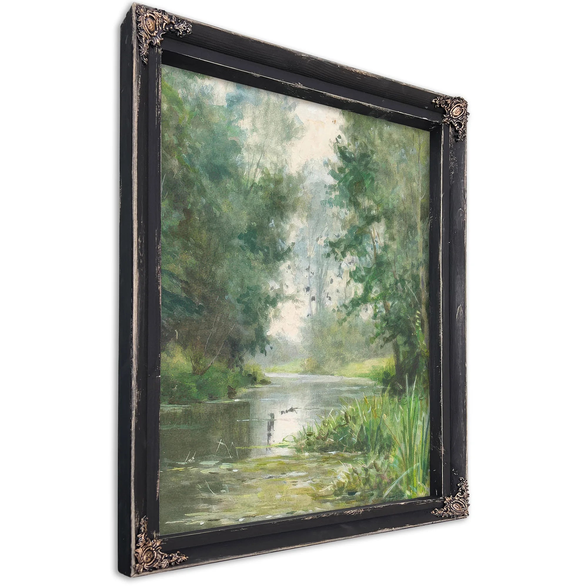 A Tranquil River Scene By Louis Aston Knight Fine Art Print