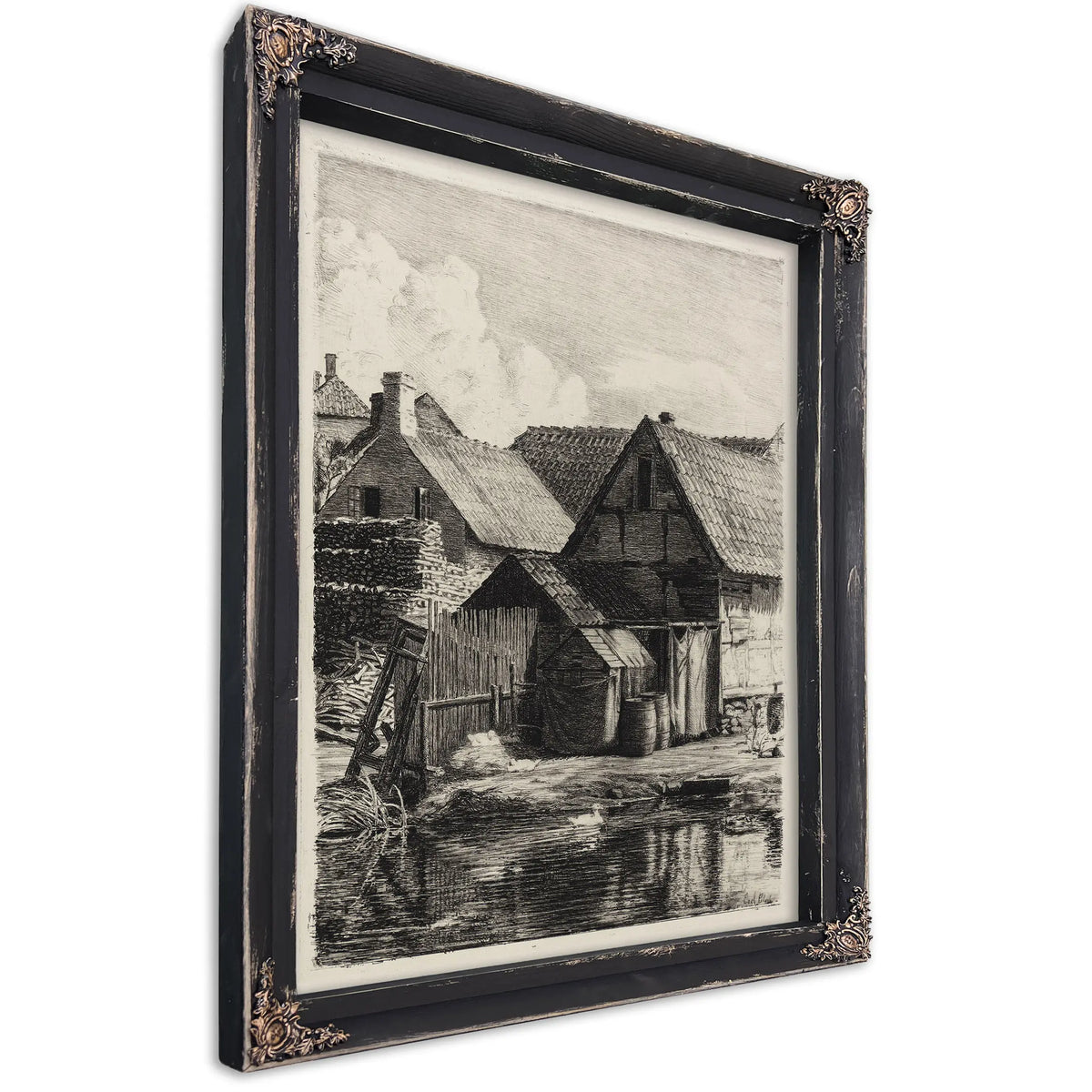 Old Houses From Hellebaek by Carl Bloch