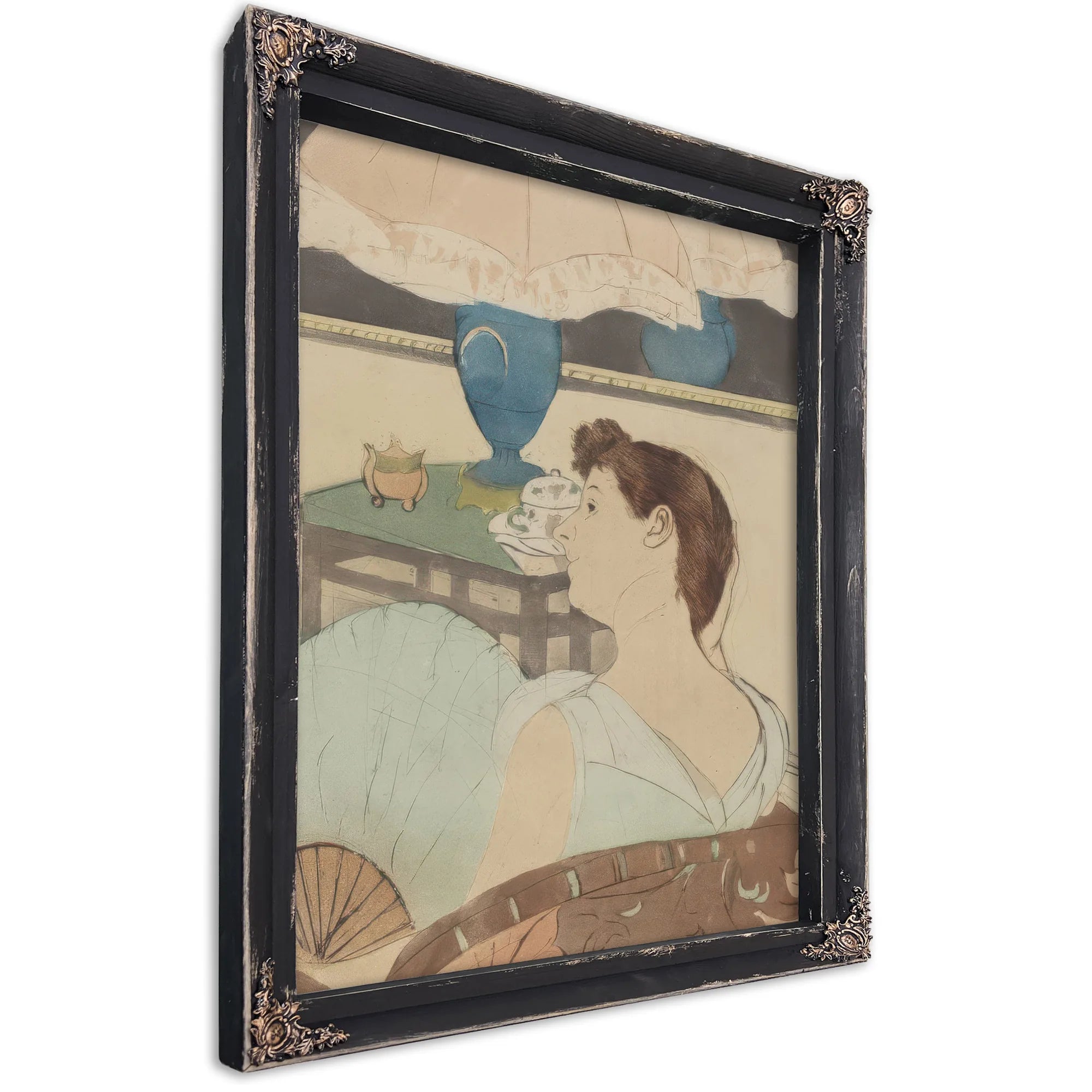 The Lamp By Mary Cassatt Fine Art Print