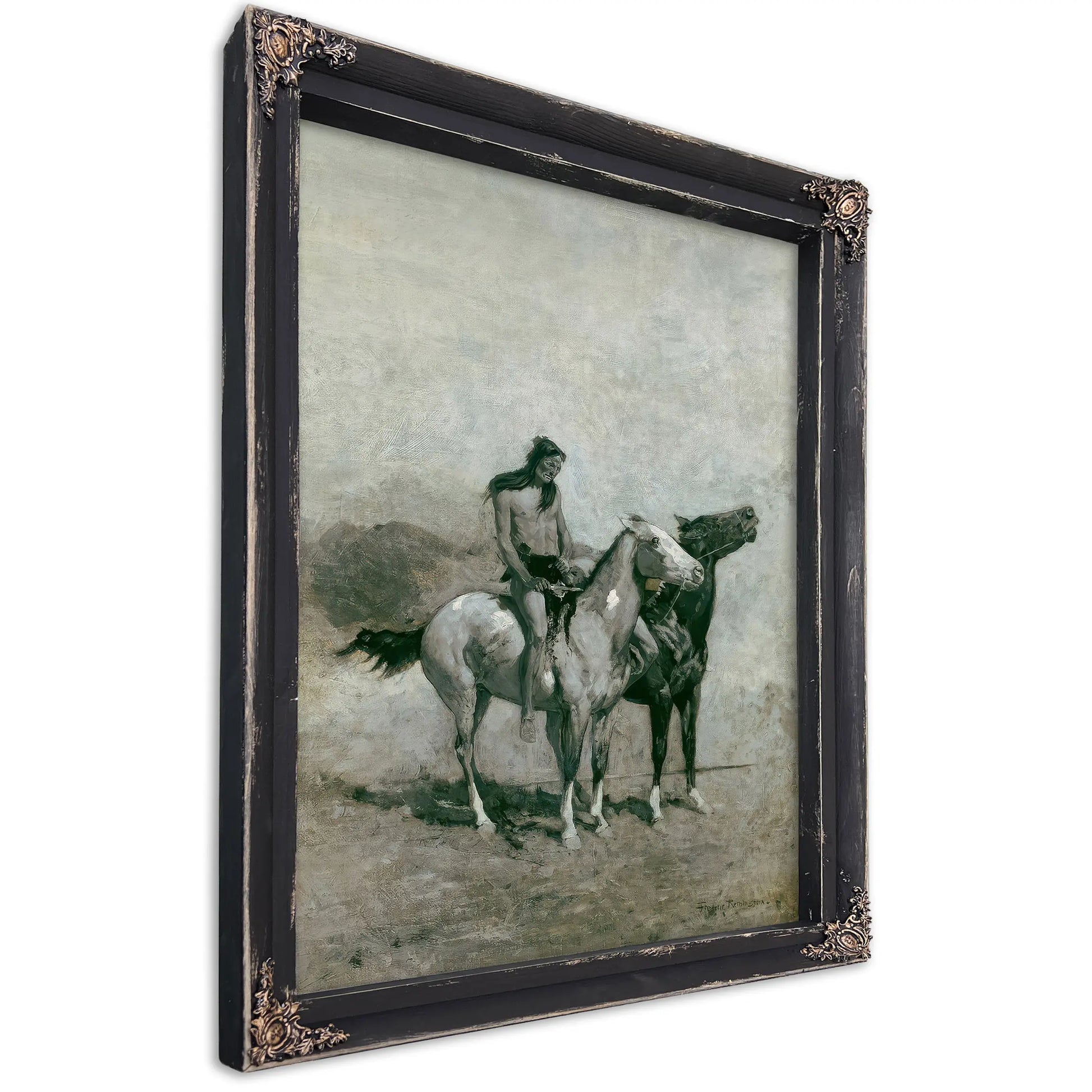 The Fireeater Slung His Victim Across His Pony by Frederic Remington