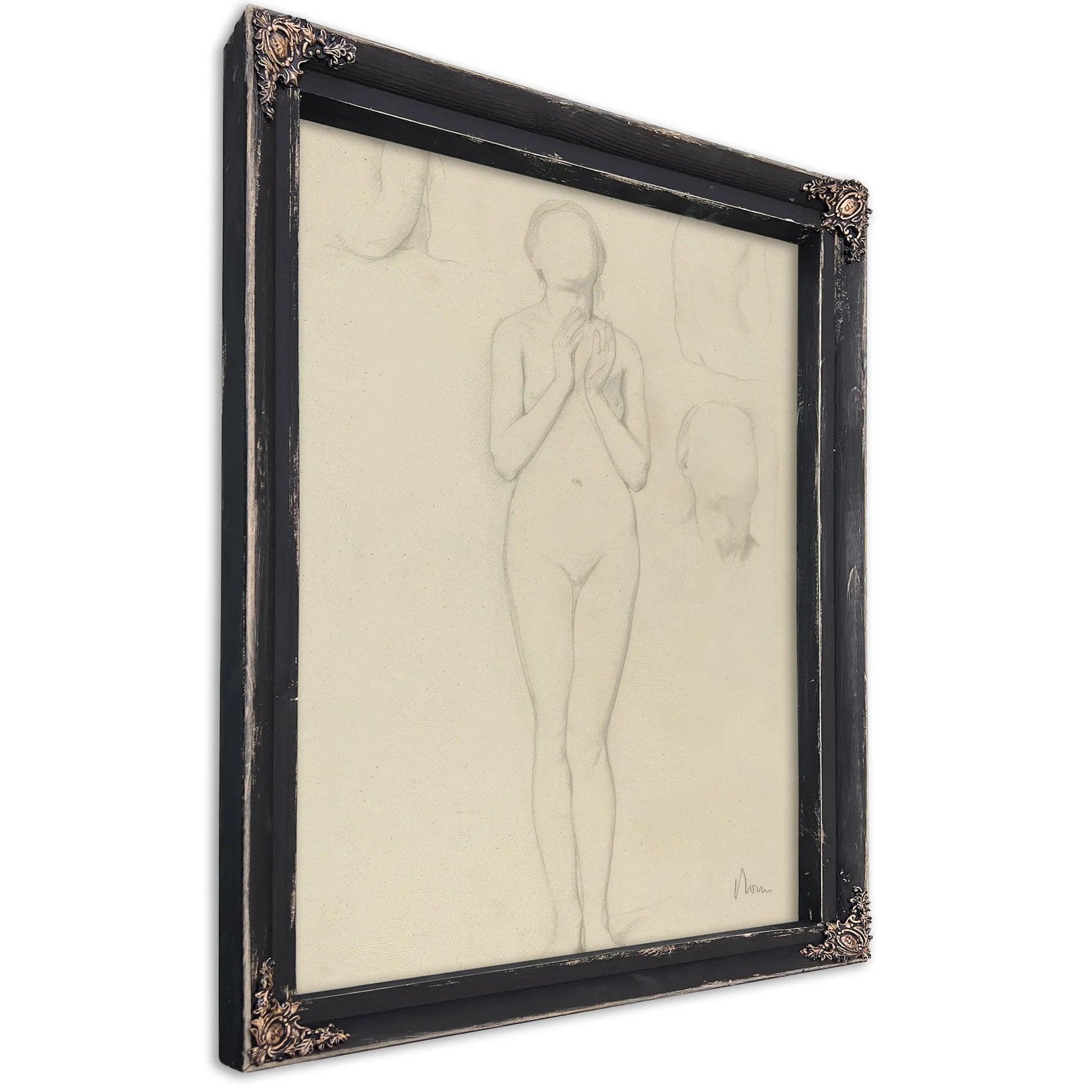 Study Of A Female Nude By Edgar Degas Fine Art Print