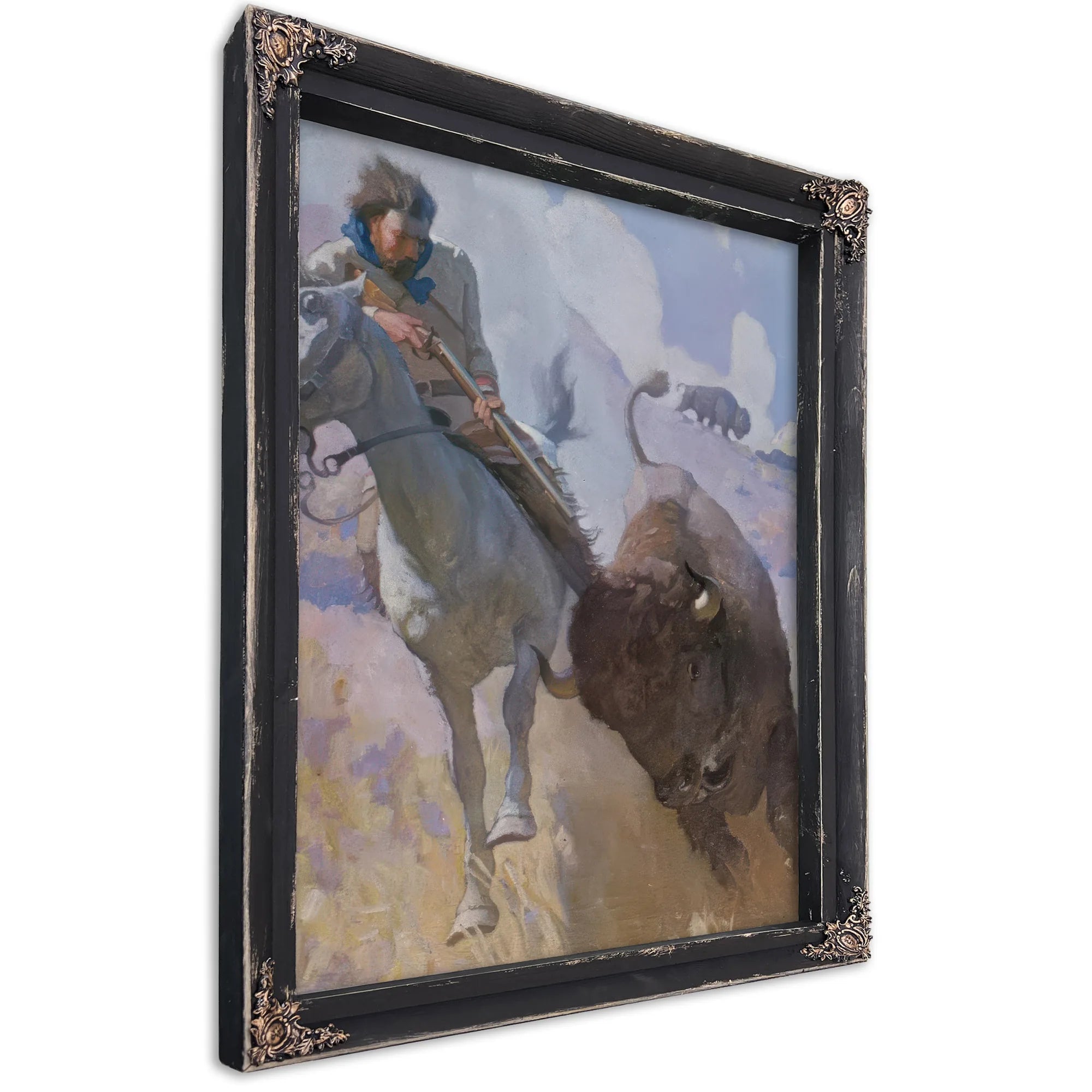 Buffalo Hunt By NC Wyeth Fine Art Print