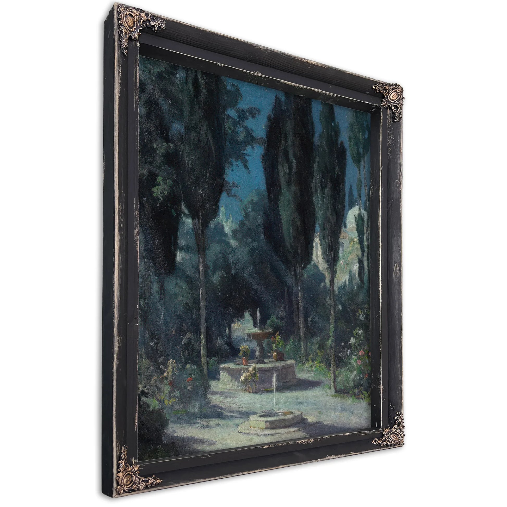 A Garden In Granada In The Moonlight By Colin Campbell Cooper Fine Art Print