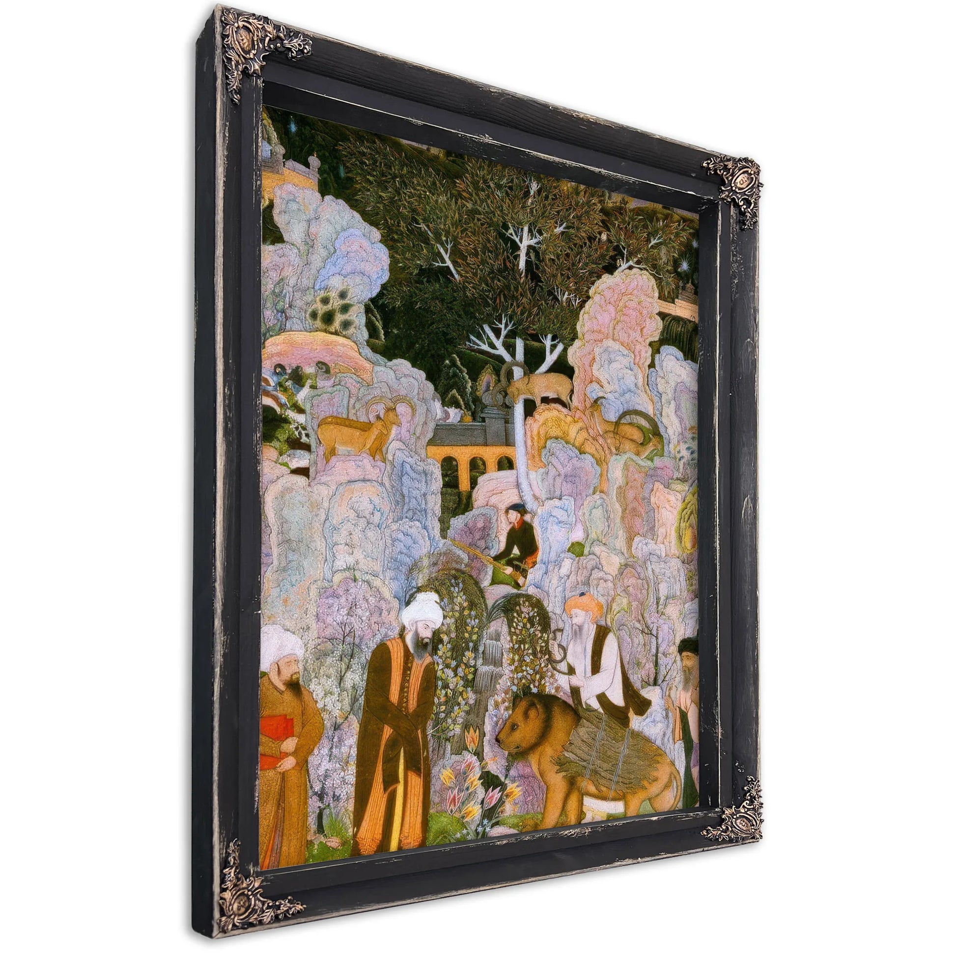 Sufis In A Landscape 1601 G By Farrukh Beg Fine Art Print