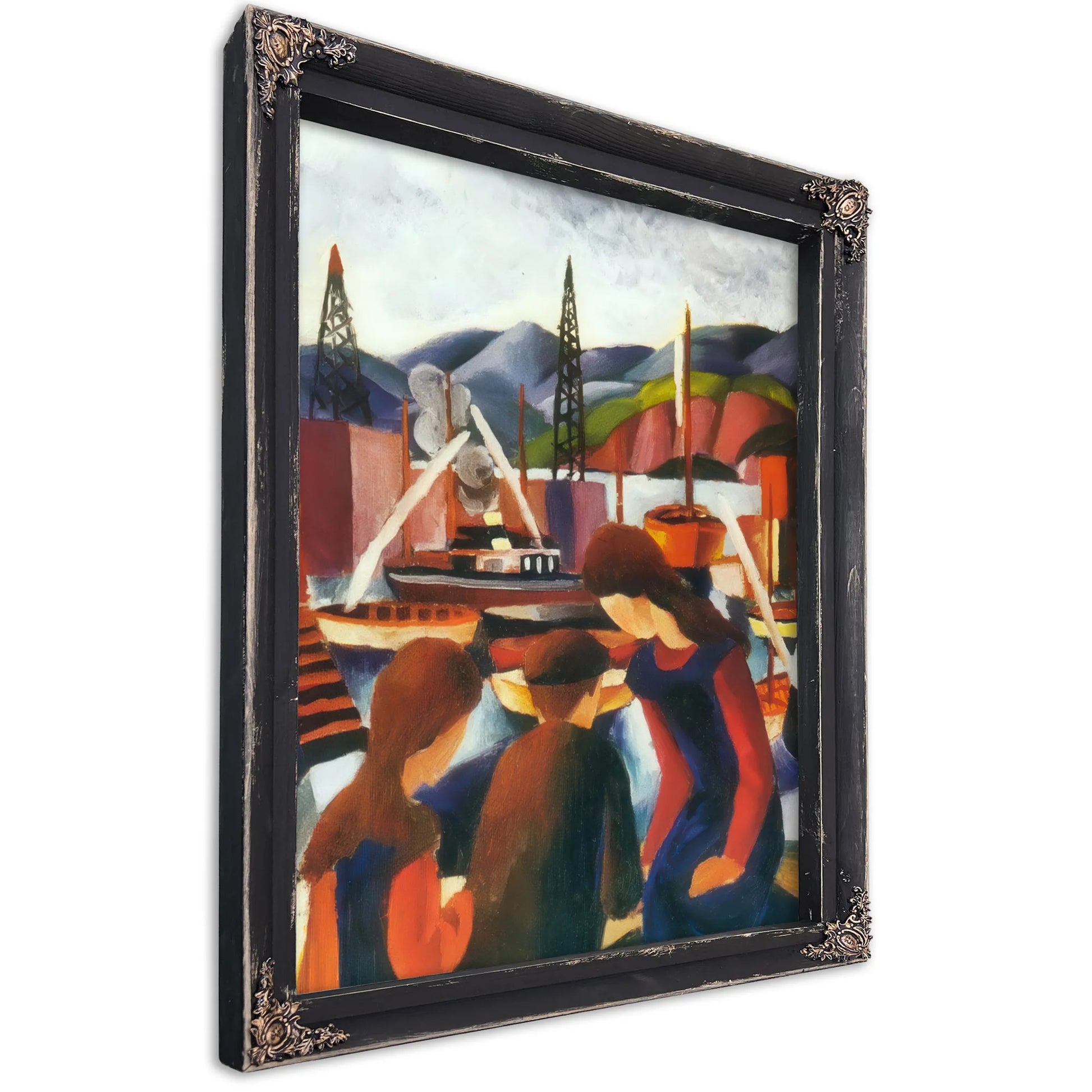 Children In The Harbour I By August Macke Fine Art Print