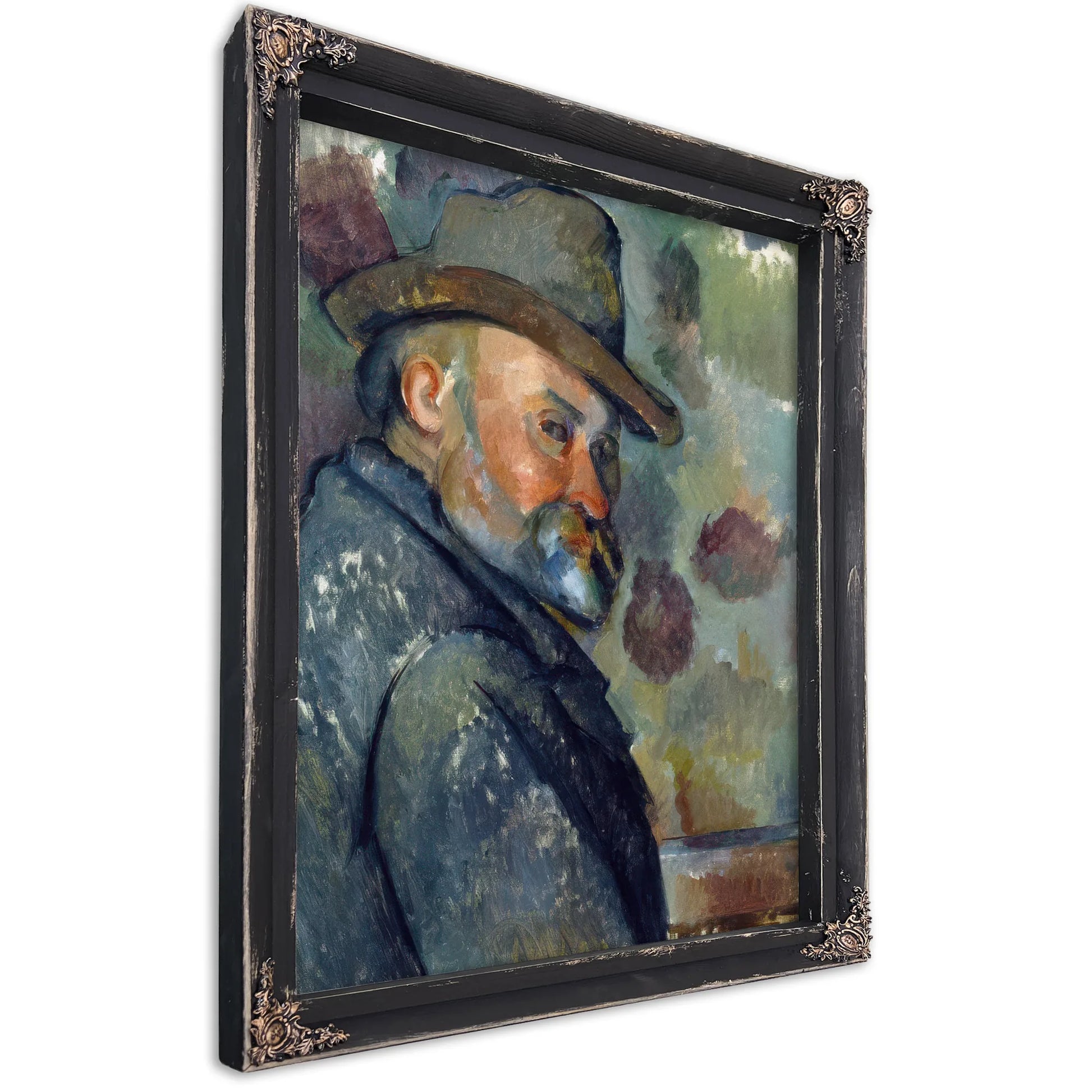 Self Portrait With A Hat By Paul Cezanne Fine Art Print