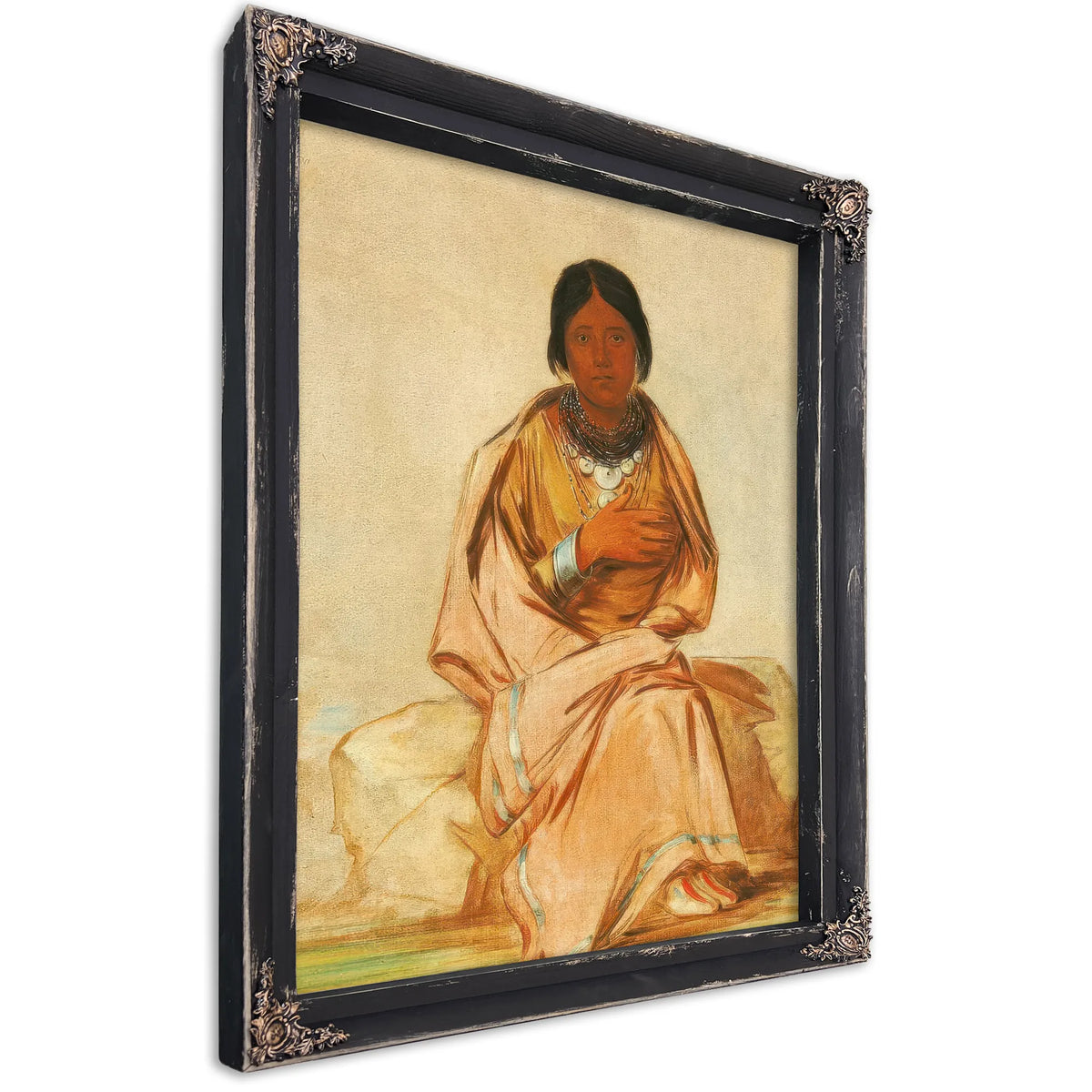 Chee A Ex E Co, Daughter Of Deer Without A Heart By George Catlin Fine Art Print