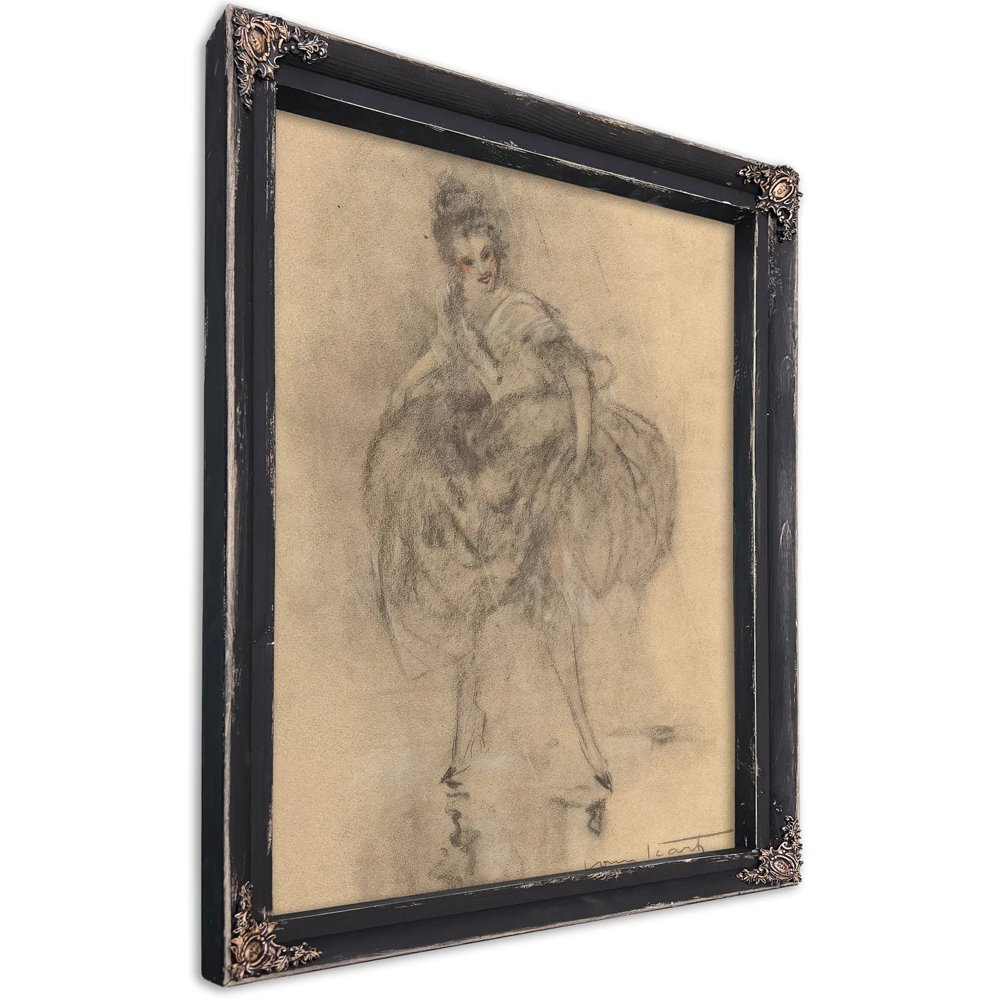 Dessin Des Femmes Circa 1928 By Louis Icart Fine Art Print