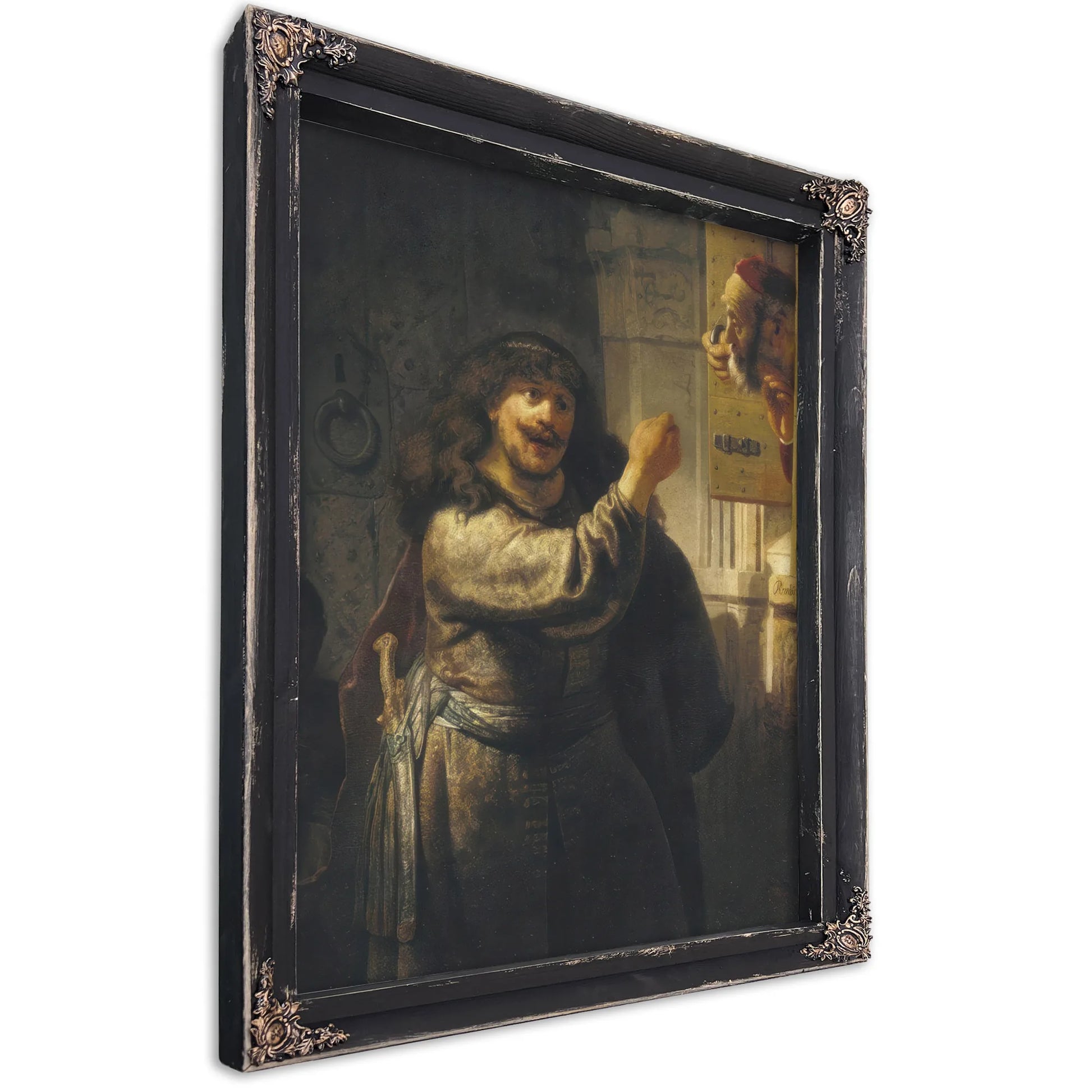 Samson Threatening His Father In Law By Rembrandt Fine Art Print