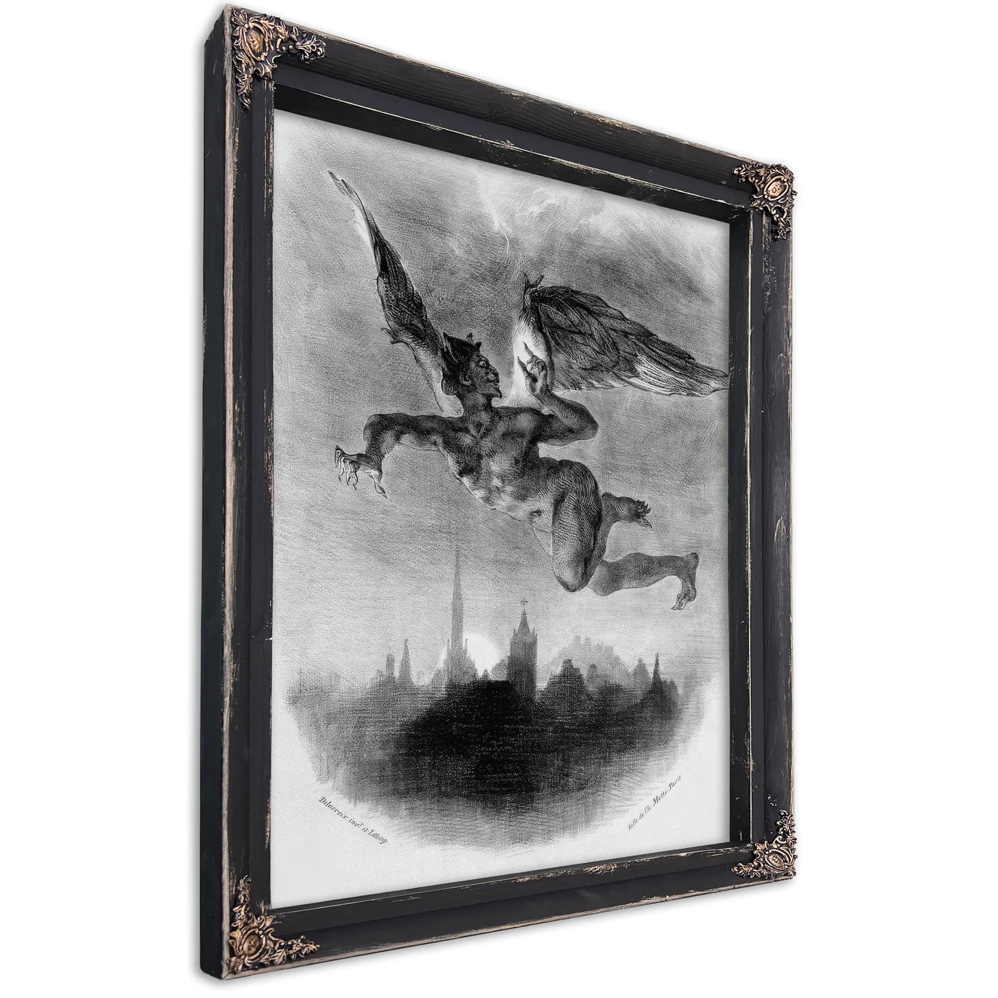 Mephistopheles' Prologue In The Sky, From Goethe's Faust By Ferdinand Victor Eugene Delacroix Fine Art Print